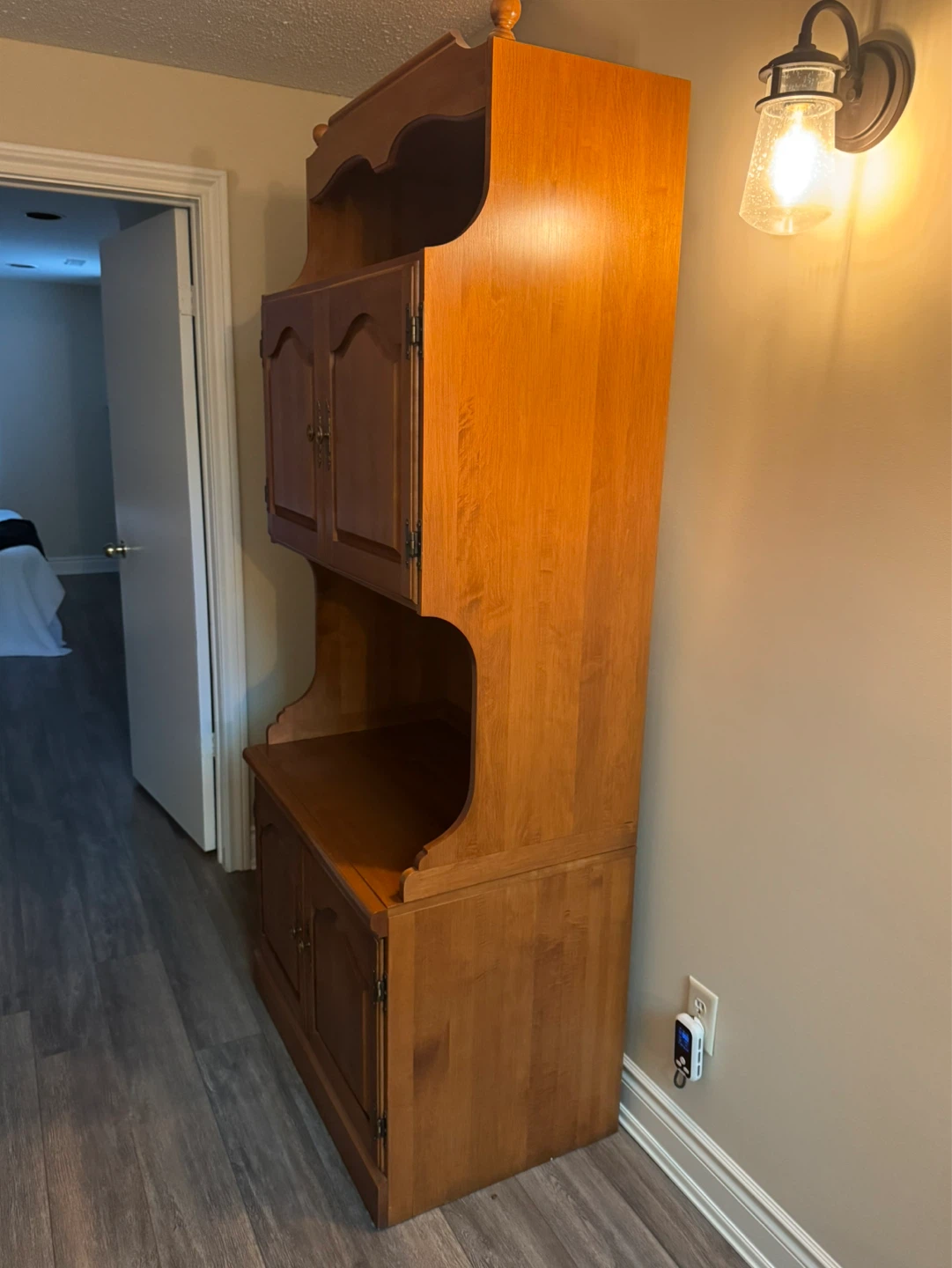 Roxton Maple Hutch with Cabinets and Drawer - photo 2