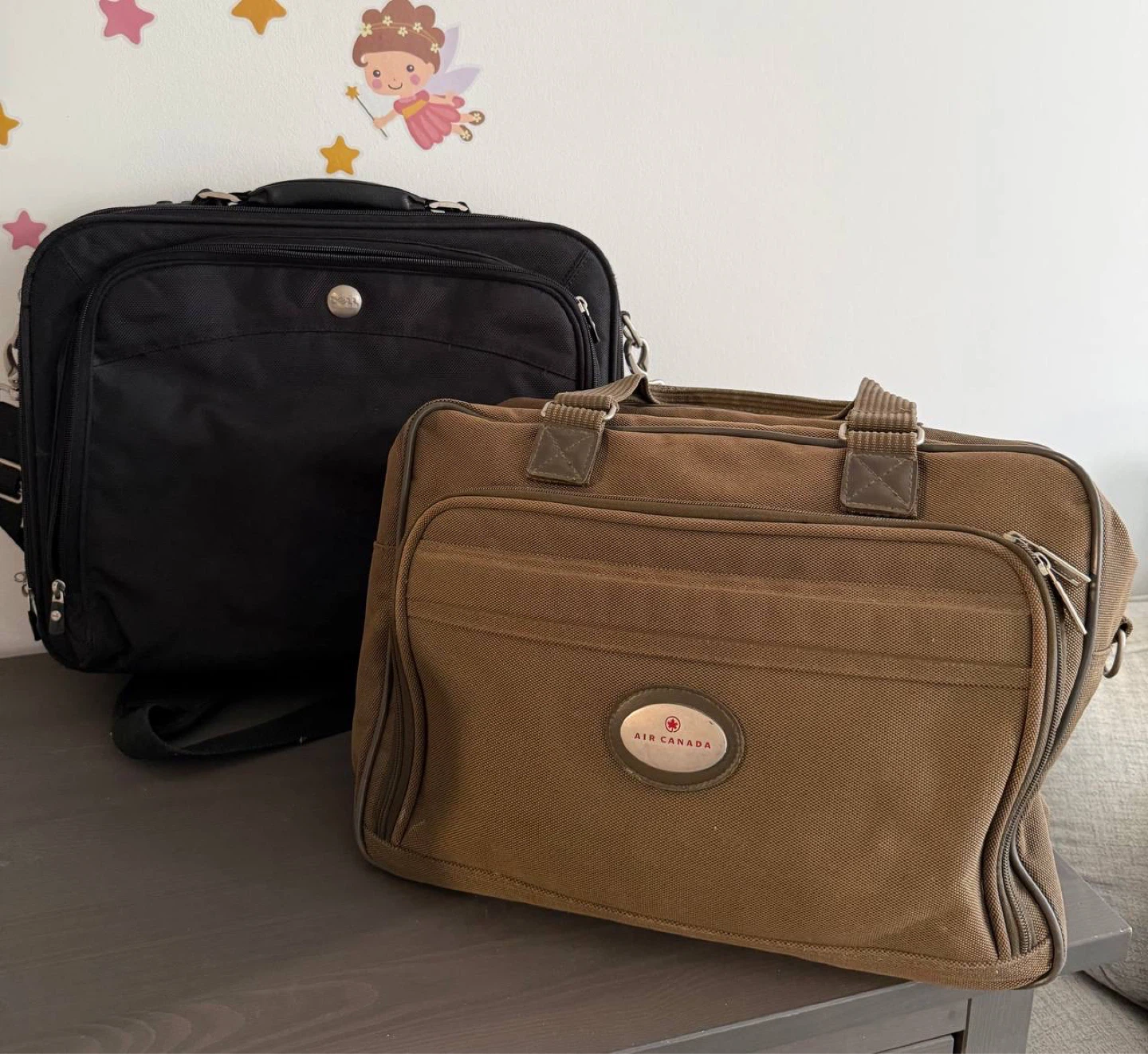 Air Canada Travel Bag & Black Carry-On Bag
