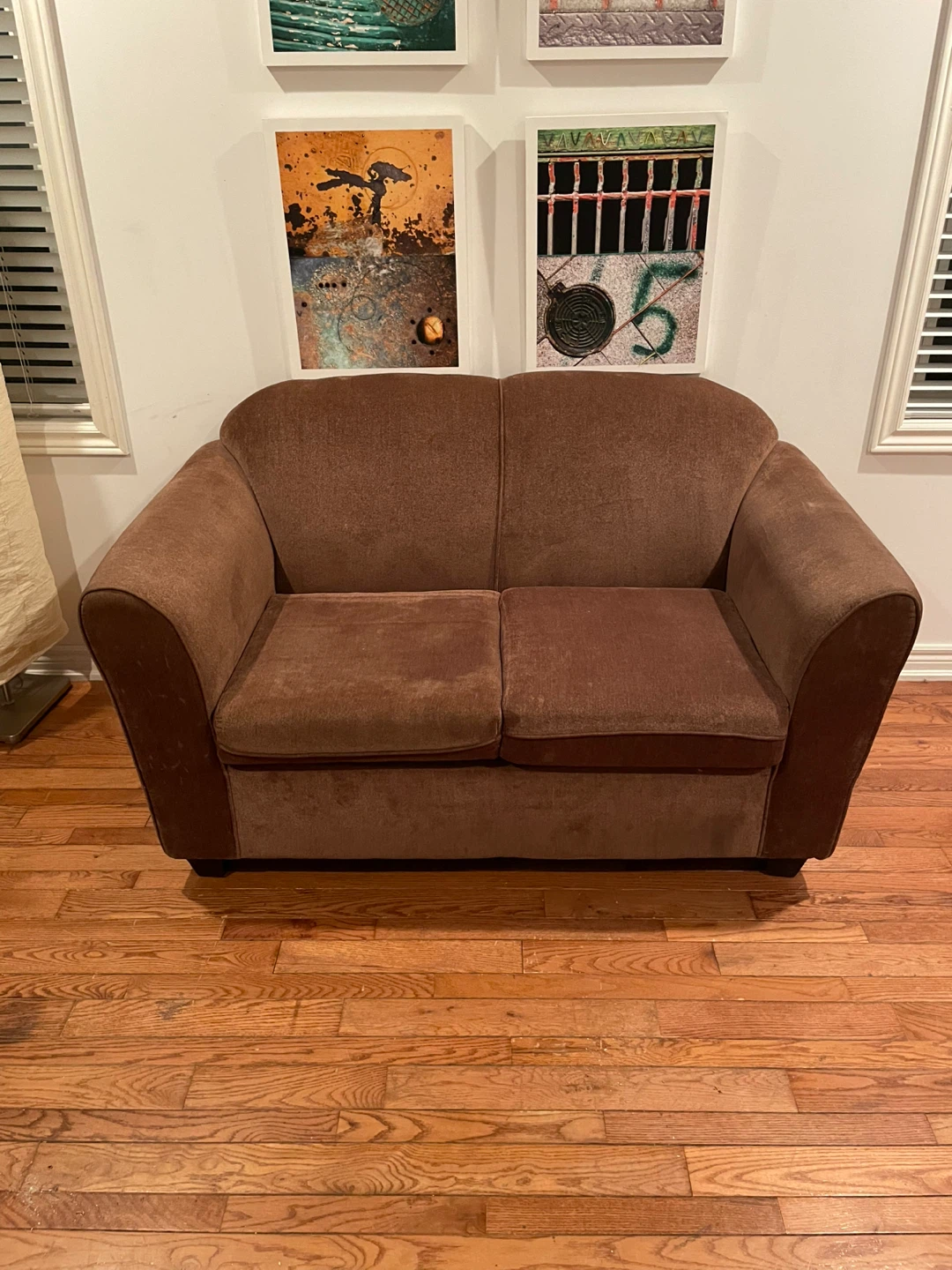 FREE DELIVERY. Brown Loveseat Sofa
