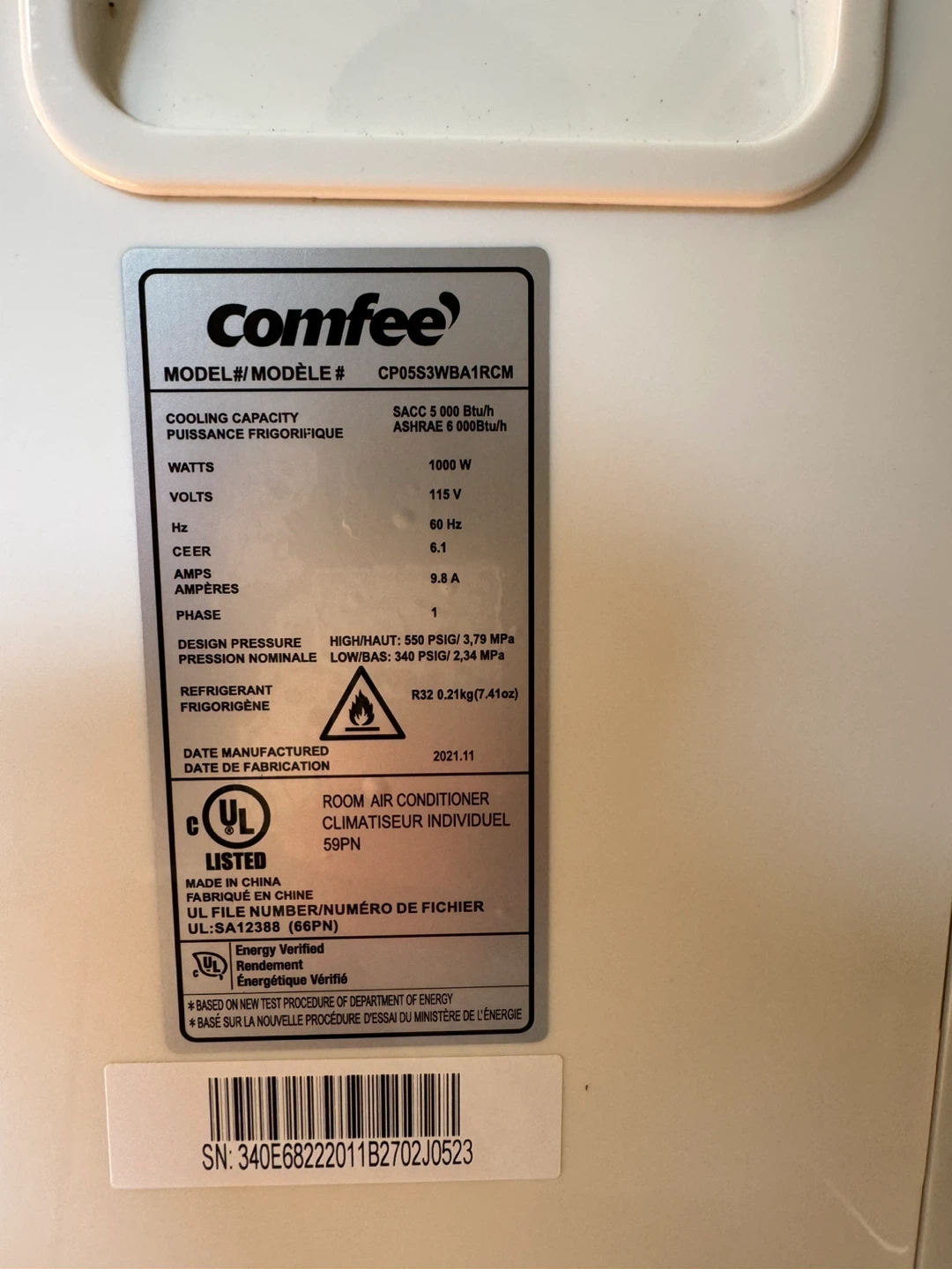 Comfee Portable Air Conditioner - photo 2