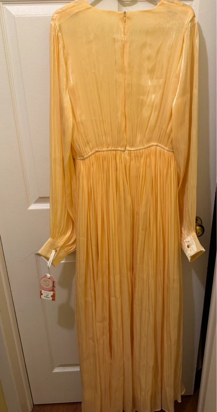 Sunfere Women's Yellow Beaded Waist Maxi Dress - photo 4