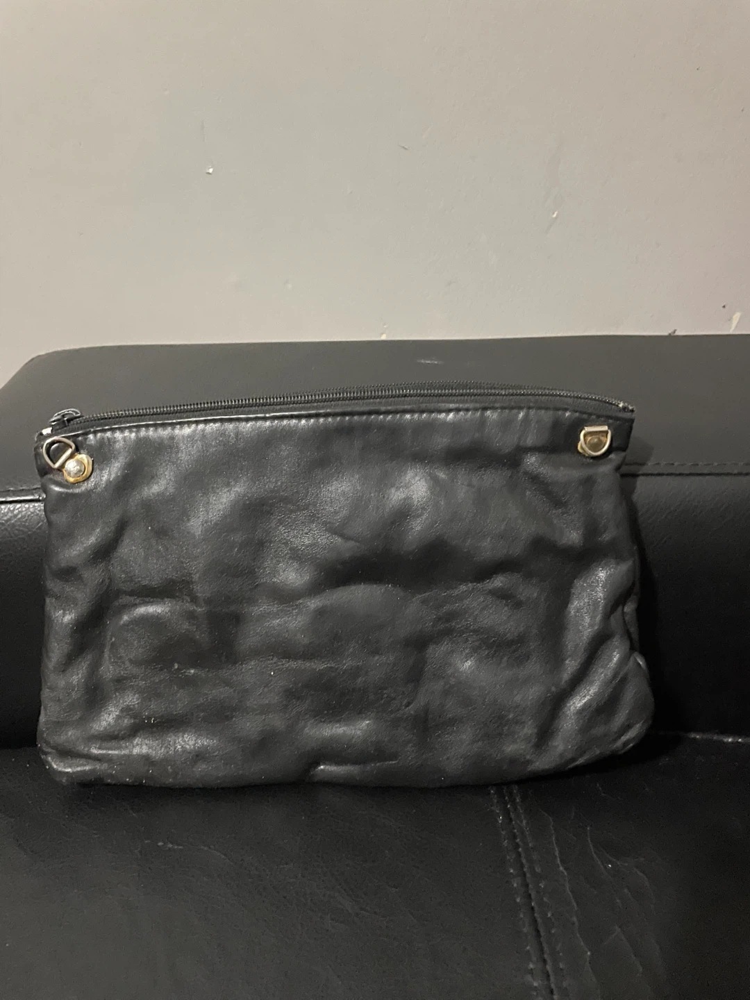 Black Leather Clutch - photo 2