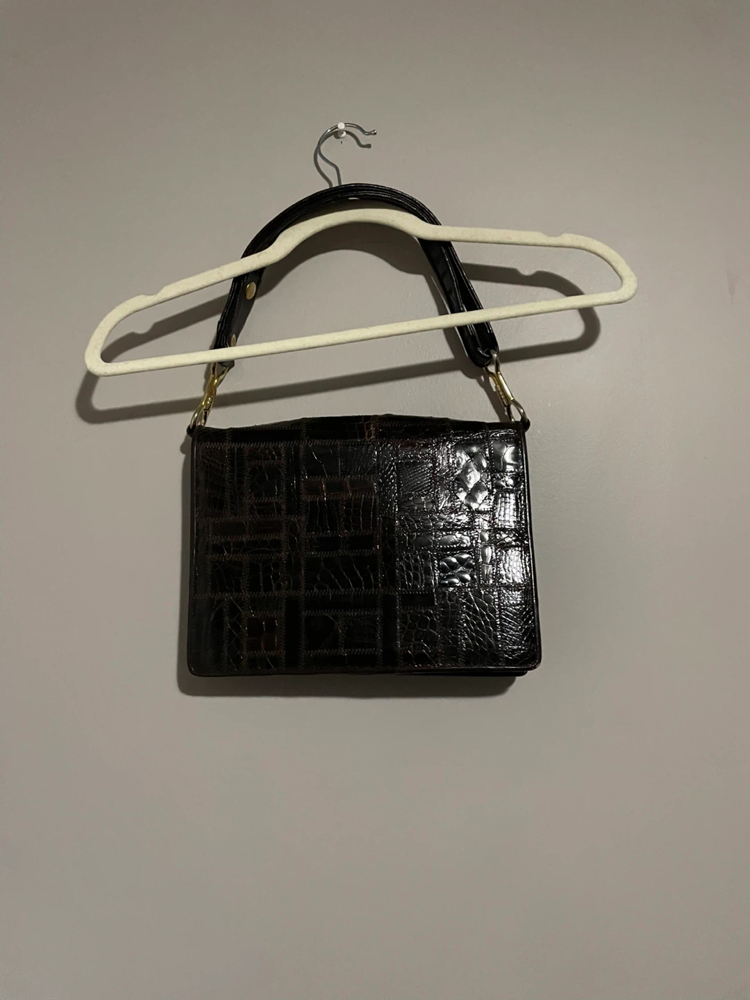 Vintage faux snake skin handbag - photo 2