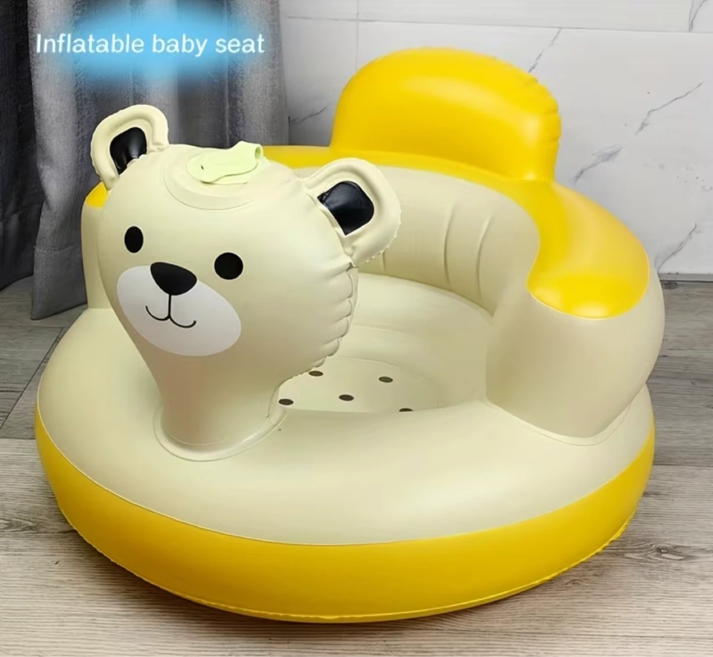 Yellow Inflatable Teddy Bear Baby Seat