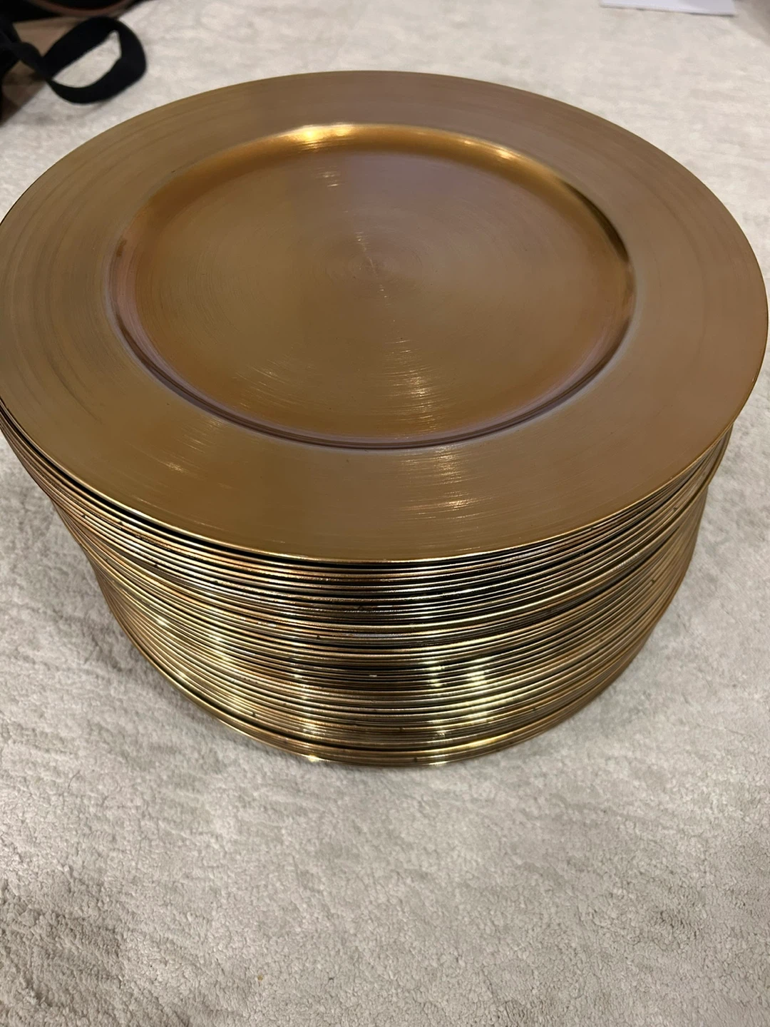 13” Gold Charger Plates - Set of 45