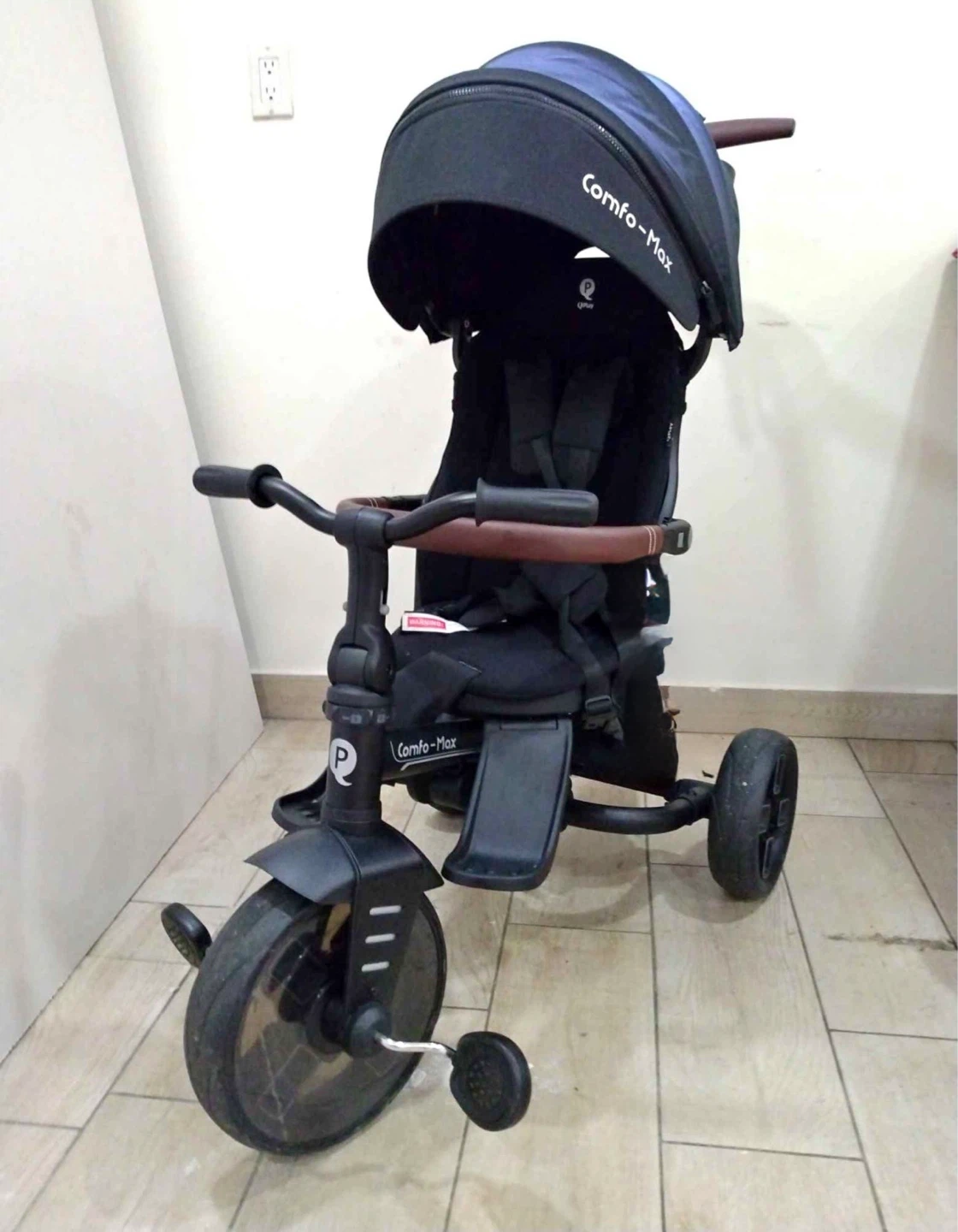 QPlay Comfo-Max 8-in-1 Toddler Tricycle - Black - photo 5