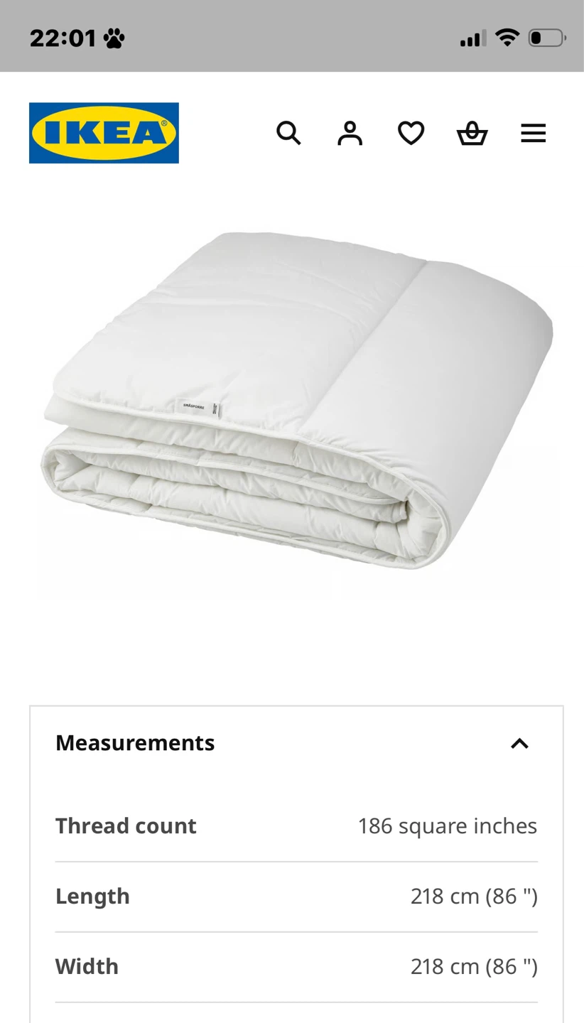 Duvet queen size