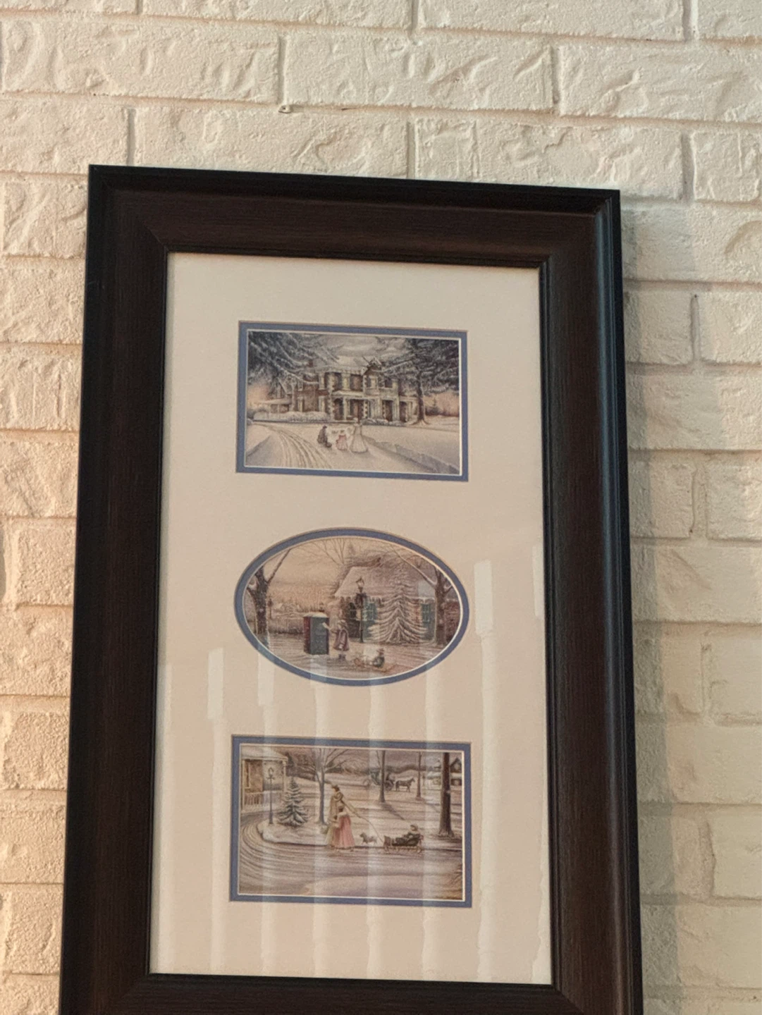 Framed Winter Scene Artwork