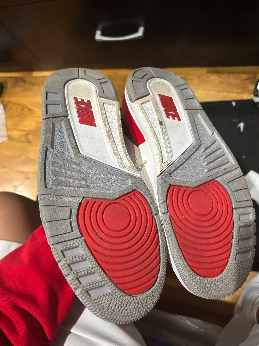 Nike Air Jordan 3 Retro White Red Elephant Print - photo 5