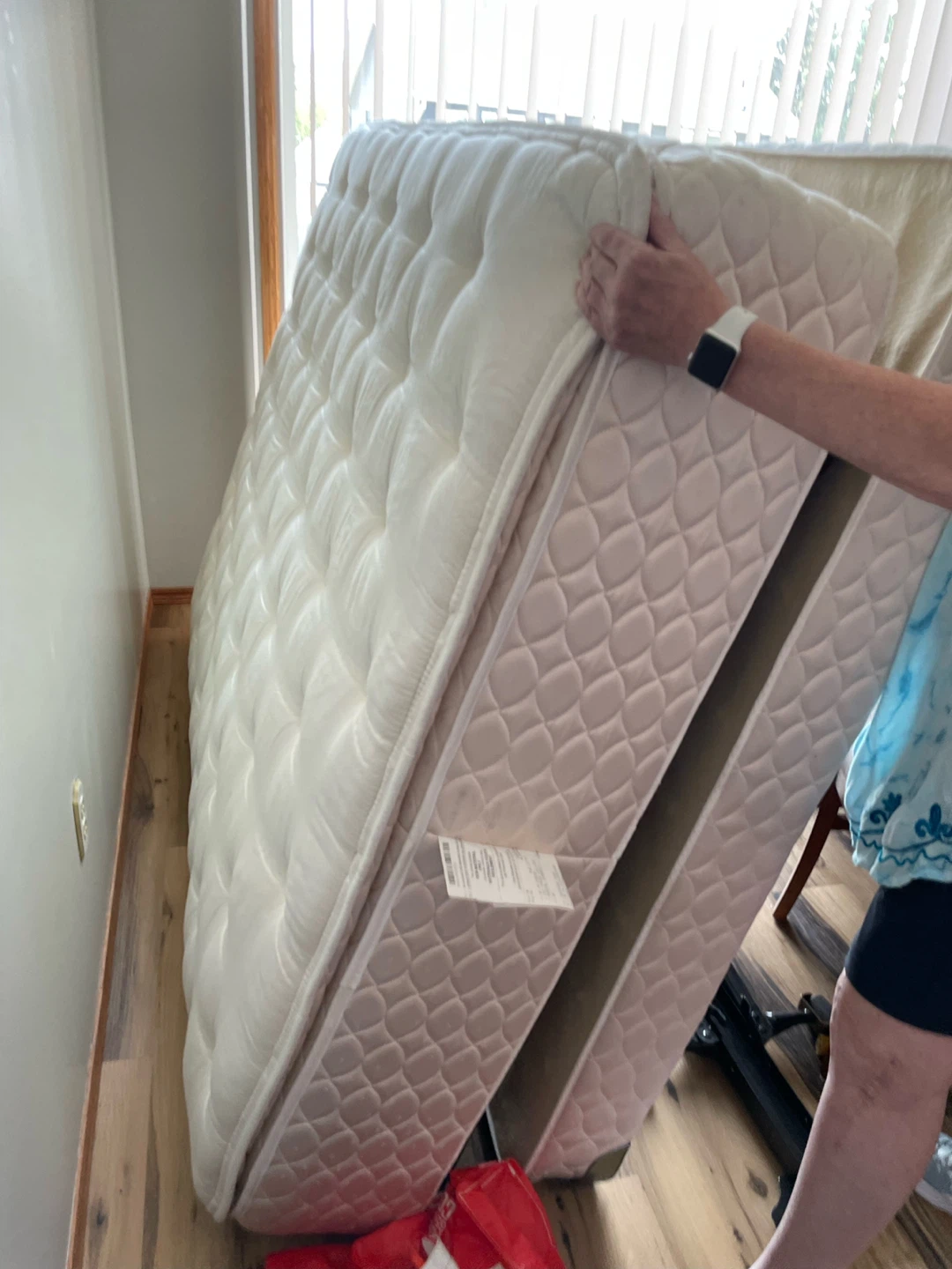 Wooden Headboard and Metal Bed Frame - photo 2