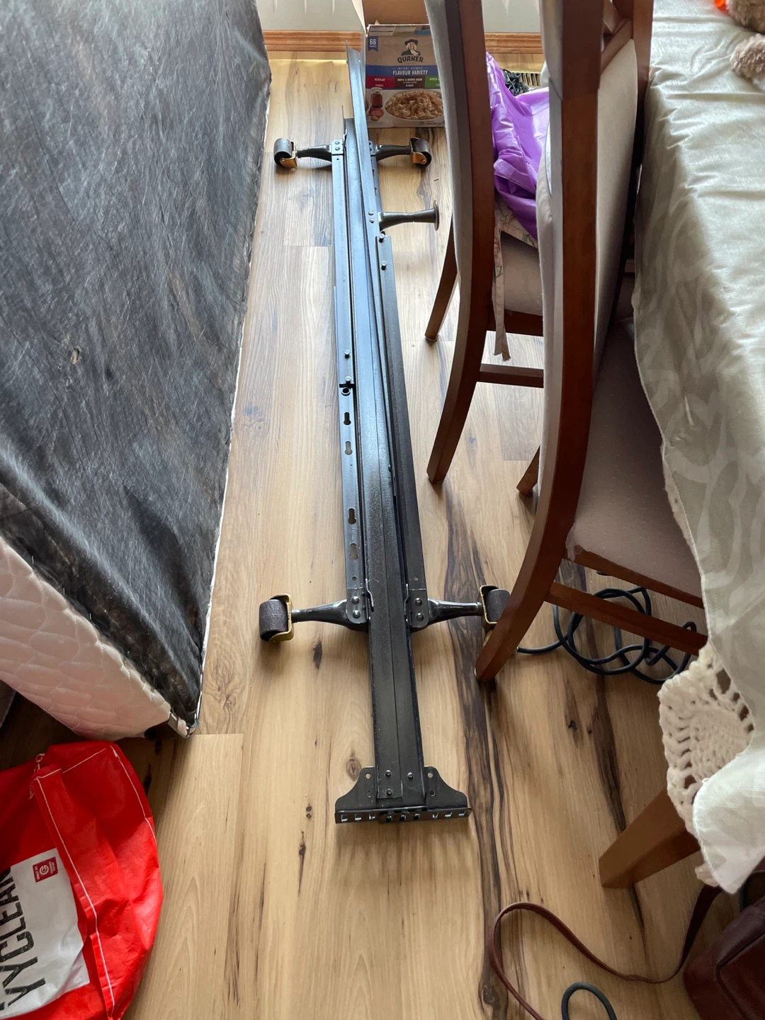 Wooden Headboard and Metal Bed Frame