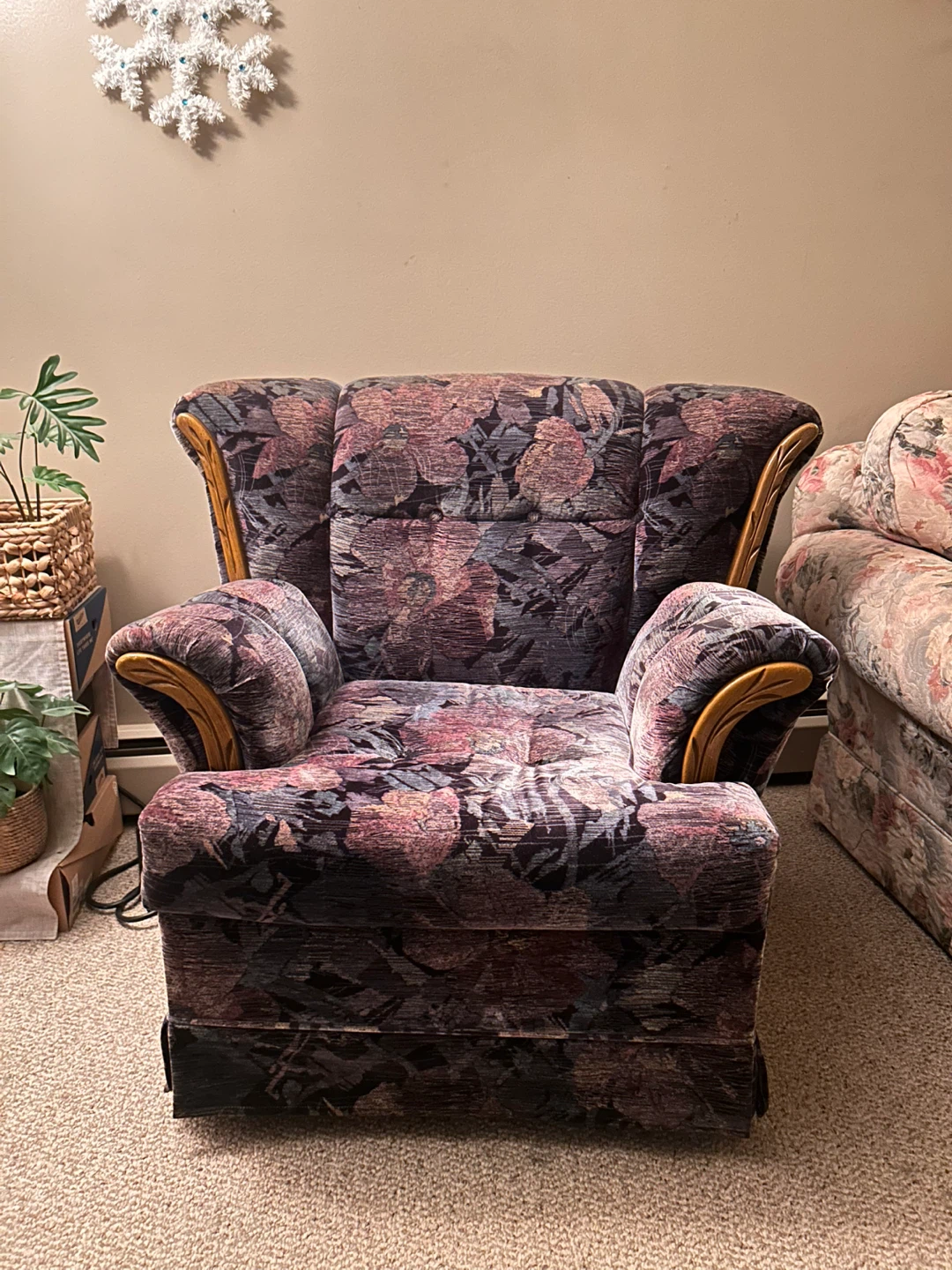 Floral Accent Chair