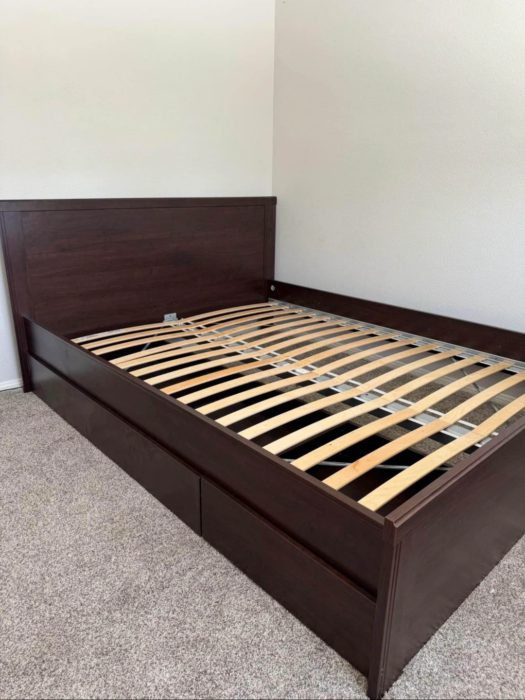 IKEA BRUSALI Full / double bed frame with under bed drawers - photo 2
