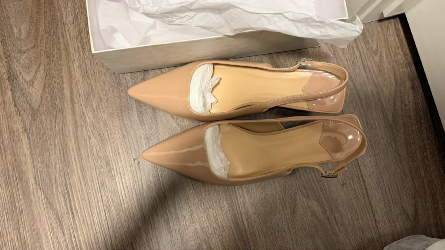 Nude Slingback Heels - Size 9.5 - photo 2