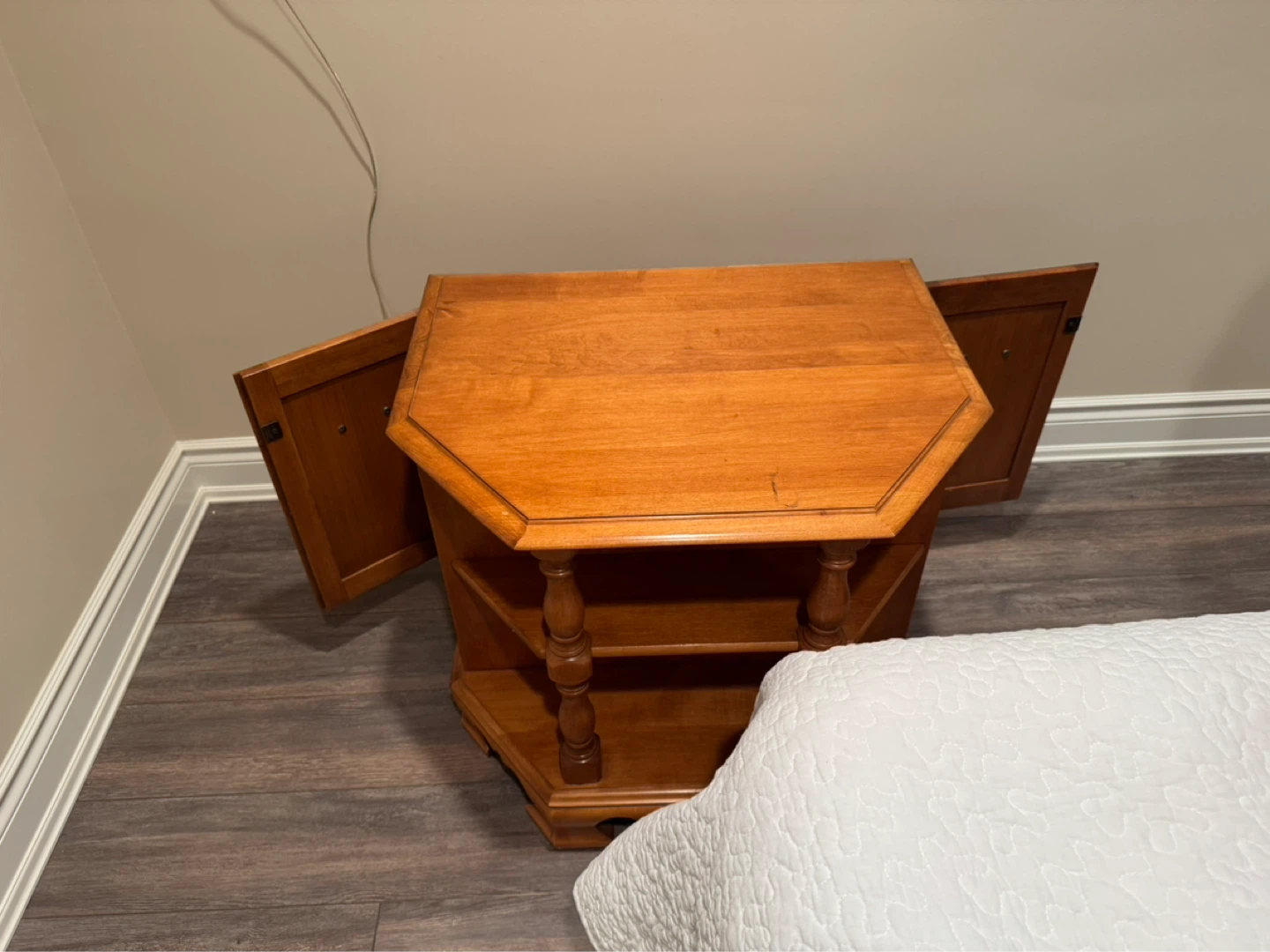 Roxton Maple Accent Table with Storage - photo 5