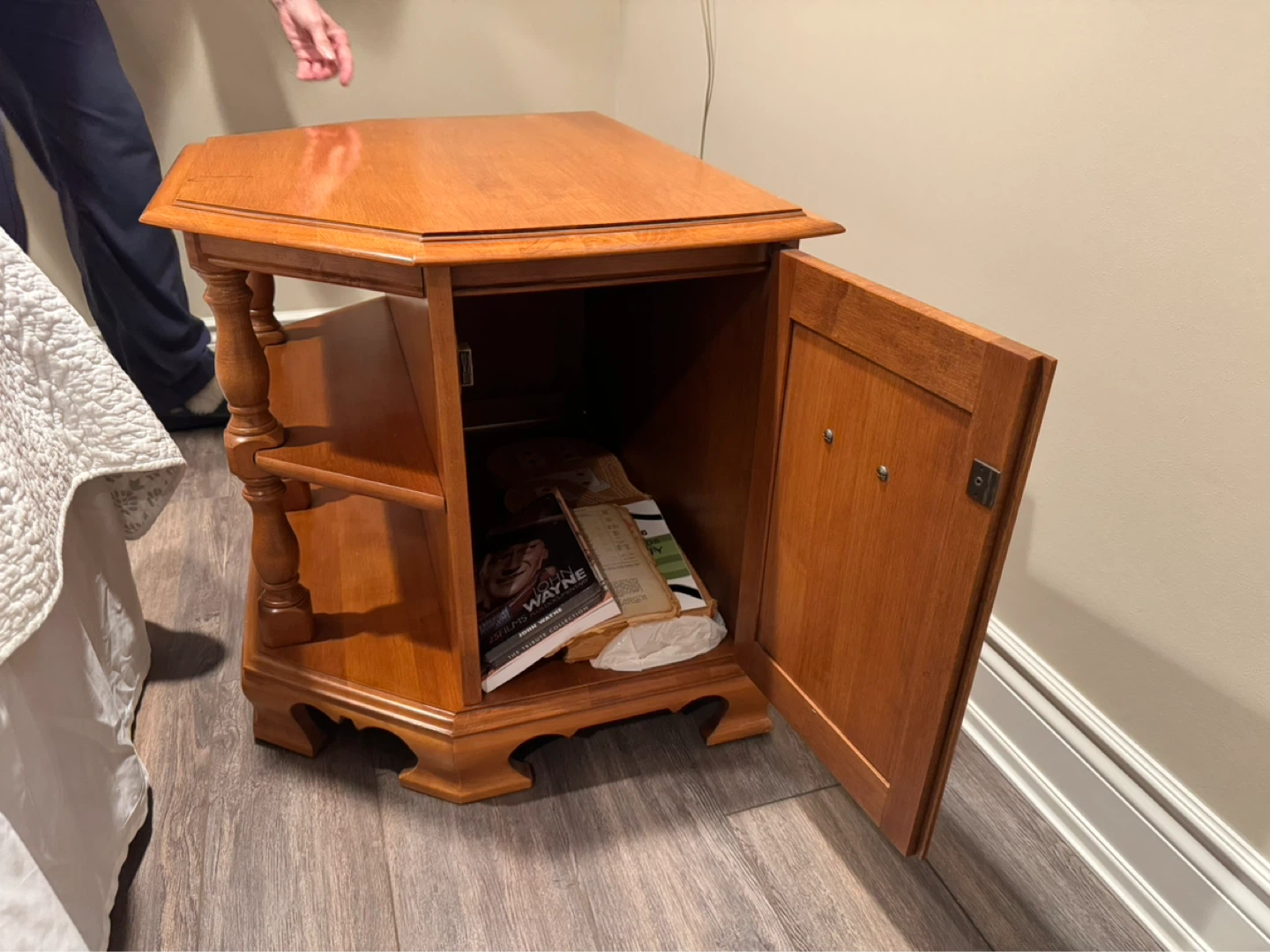 Roxton Maple Accent Table with Storage - photo 2