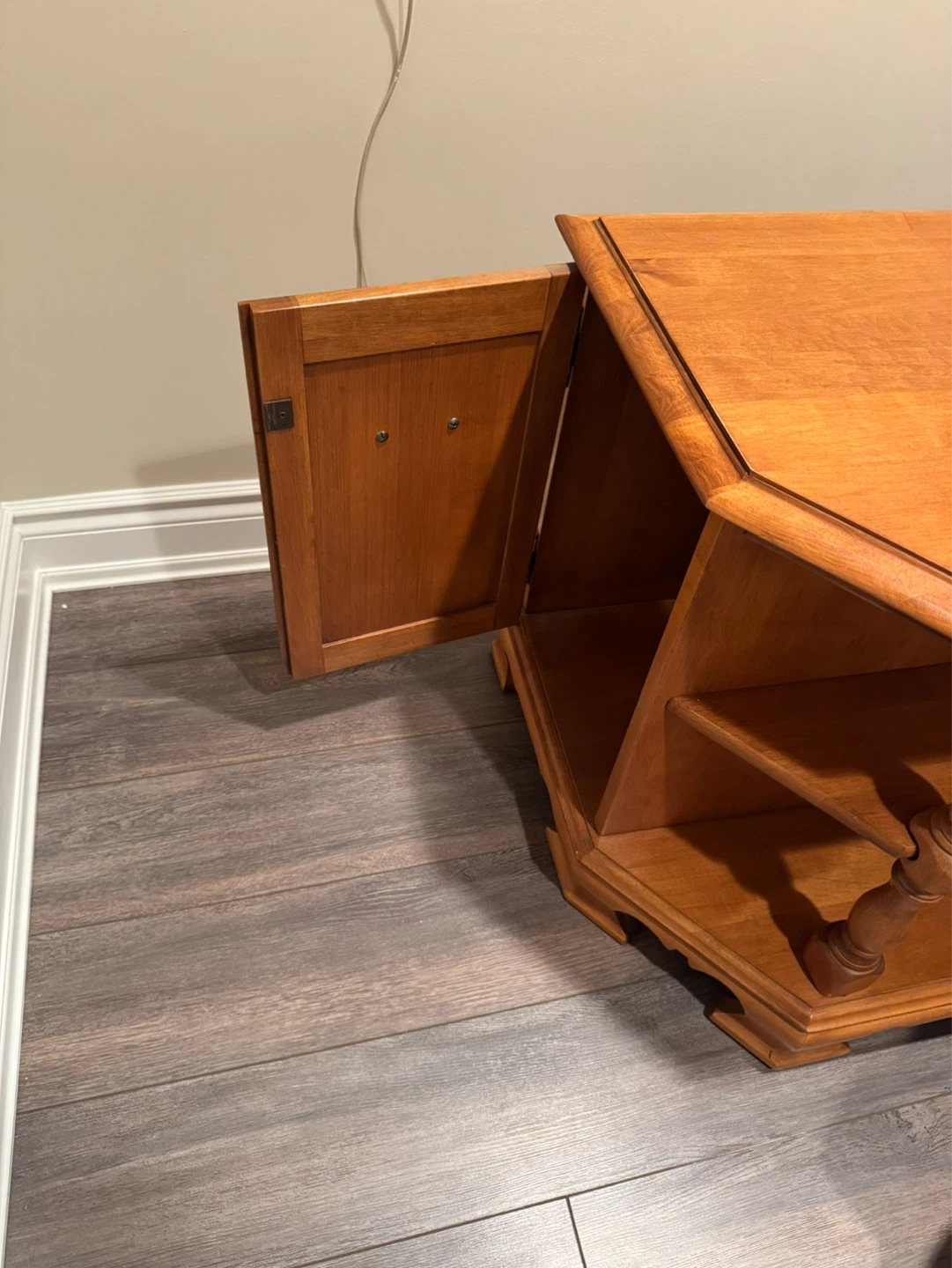 Roxton Maple Accent Table with Storage - photo 4