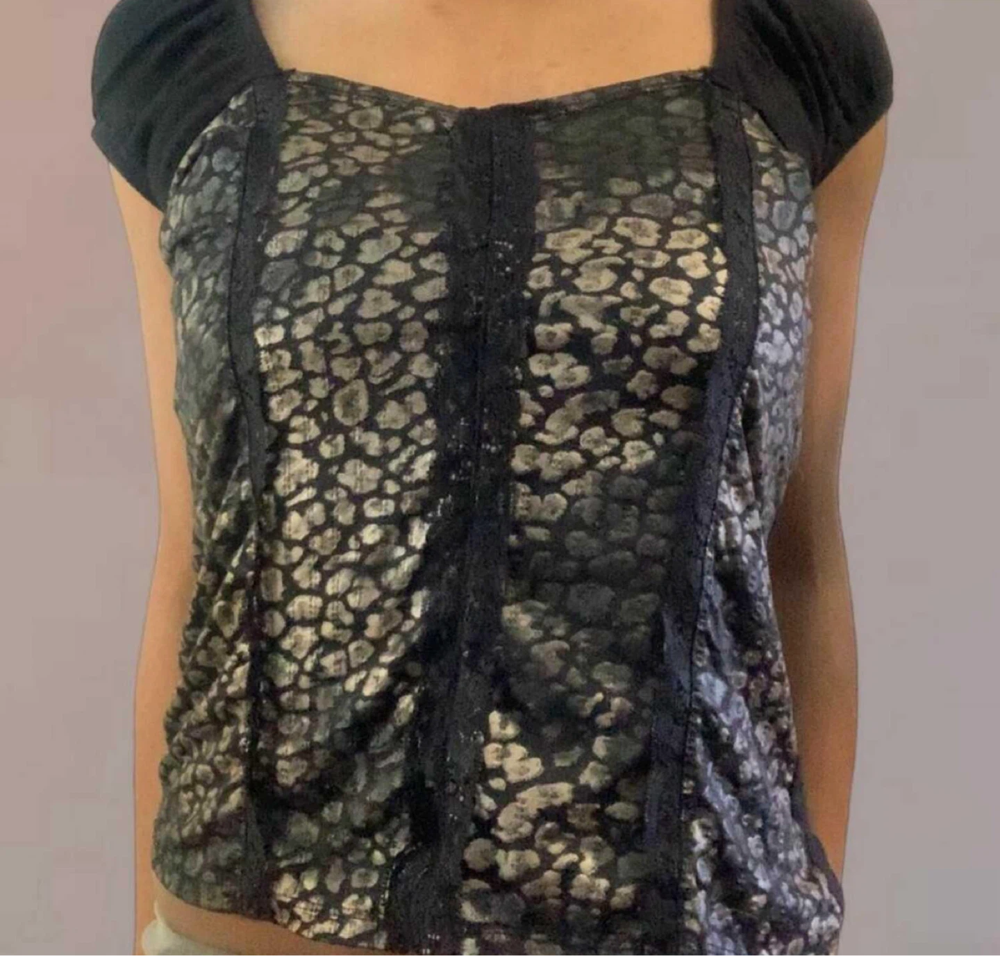 Black Metallic Top