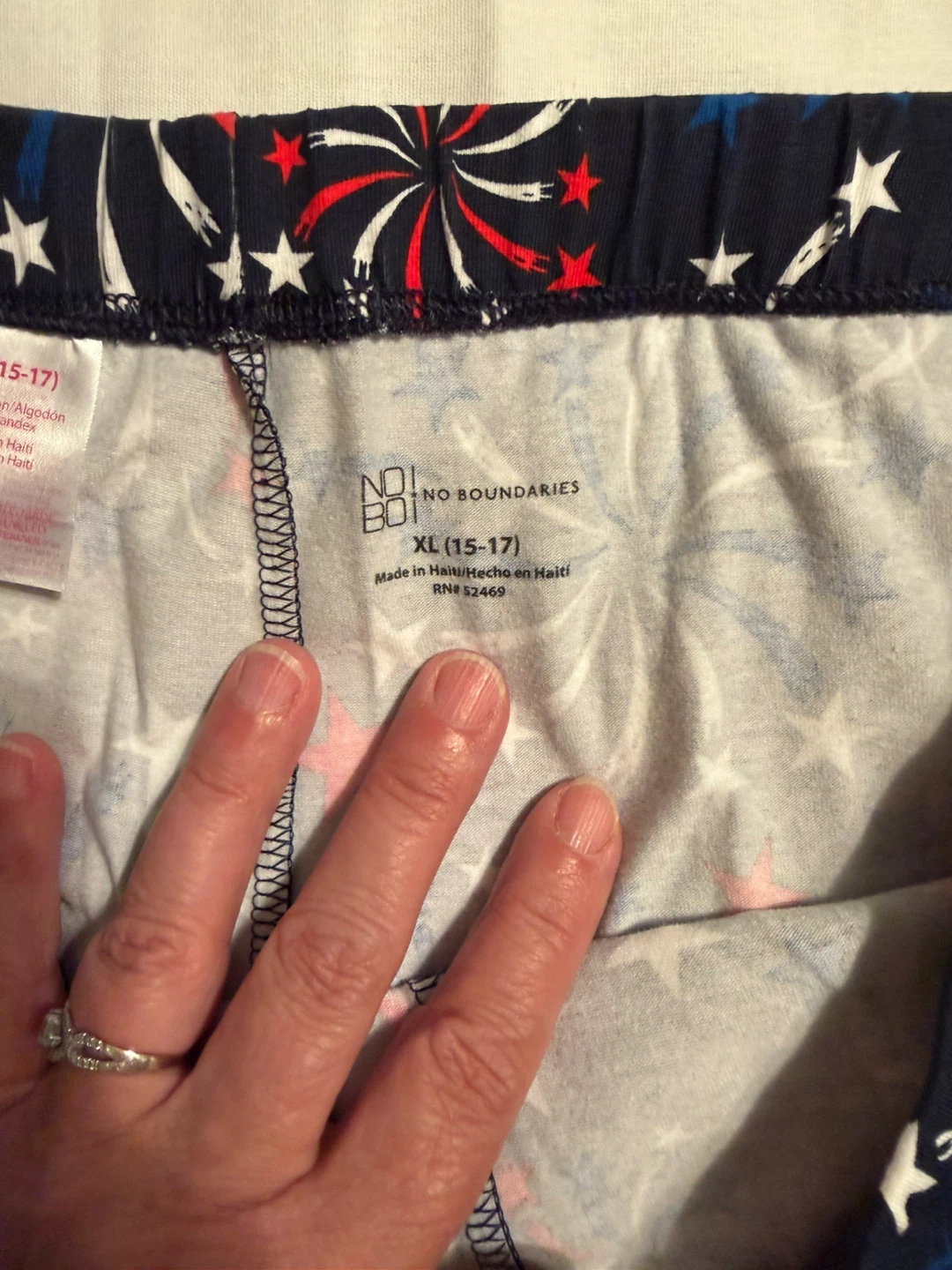 No Boundaries Patriotic Firework Print Leggings XL (15-17) - photo 5