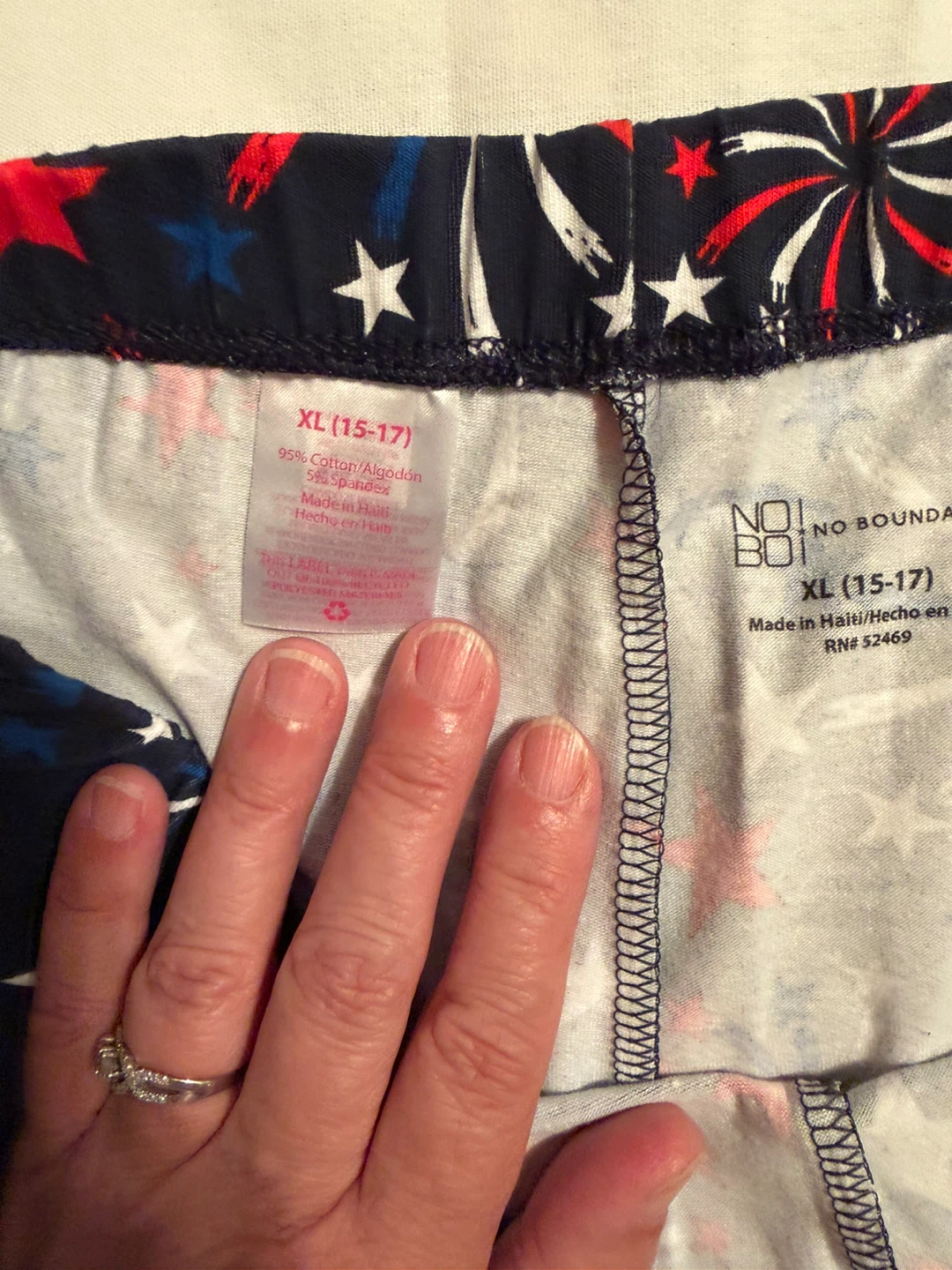 No Boundaries Patriotic Firework Print Leggings XL (15-17) - photo 4