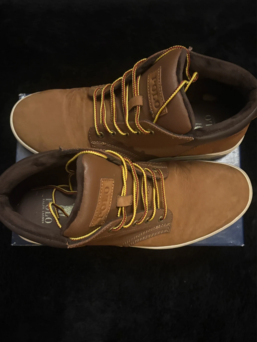Men's Polo Ralph Lauren Leather Sneaker Boots, Size 9
