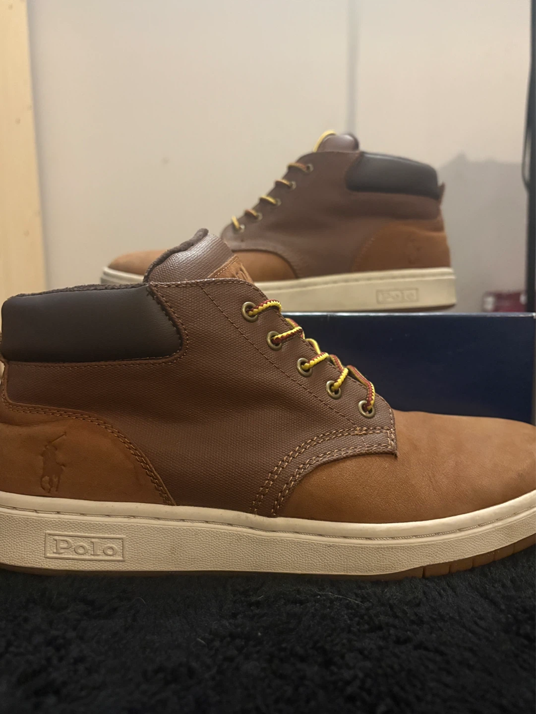 Men's Polo Ralph Lauren Leather Sneaker Boots, Size 9 - photo 2