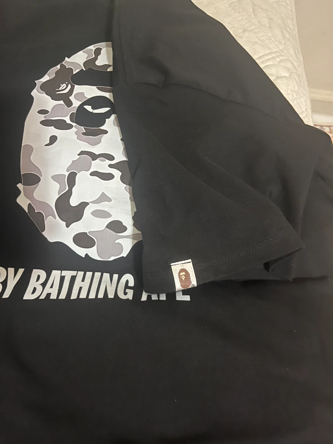 BAPE By Bathing Ape Black Camo Ape Head T-Shirt Size L - photo 3