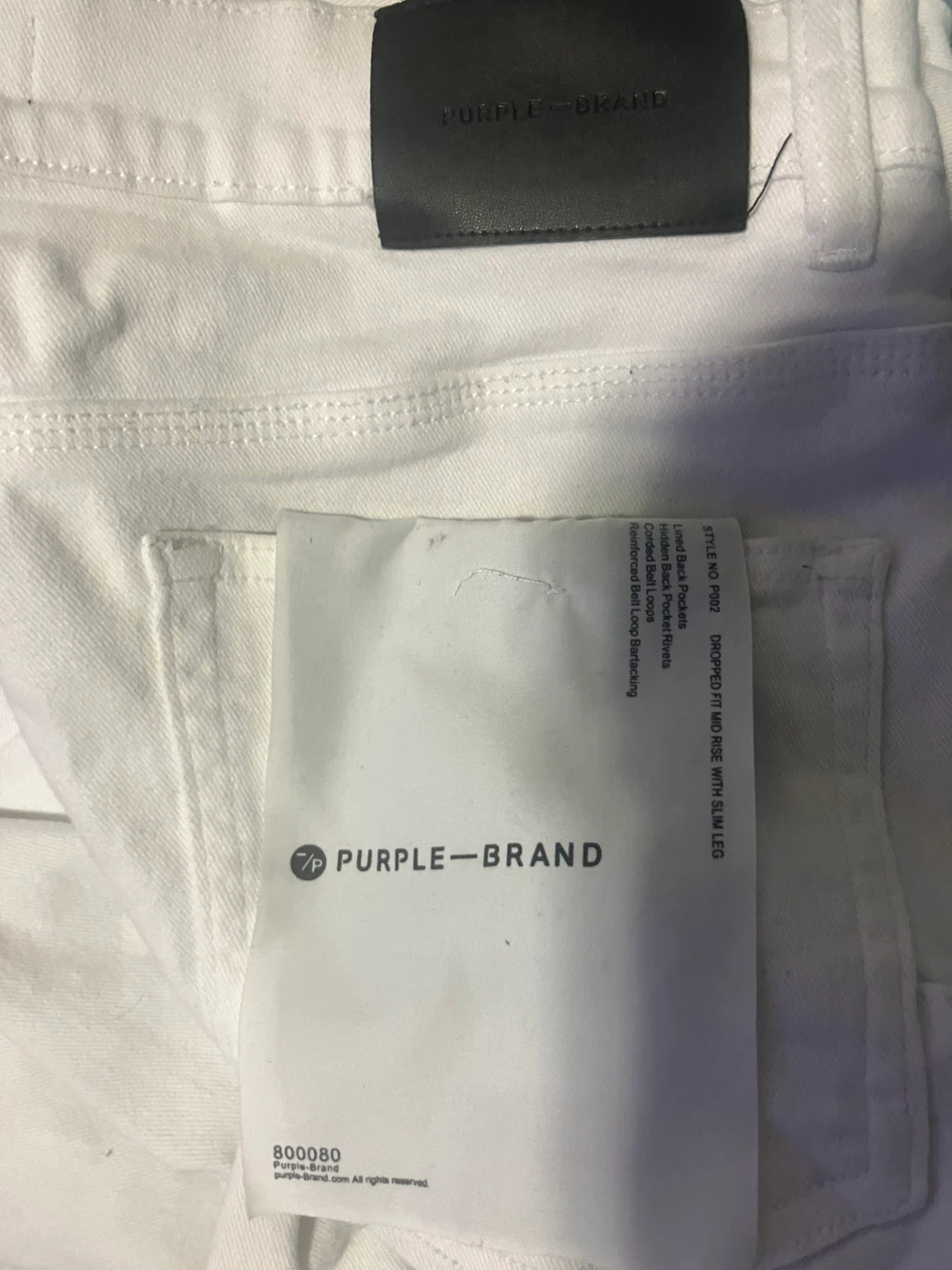 Purple Brand White Cropped Fit Jeans - photo 3