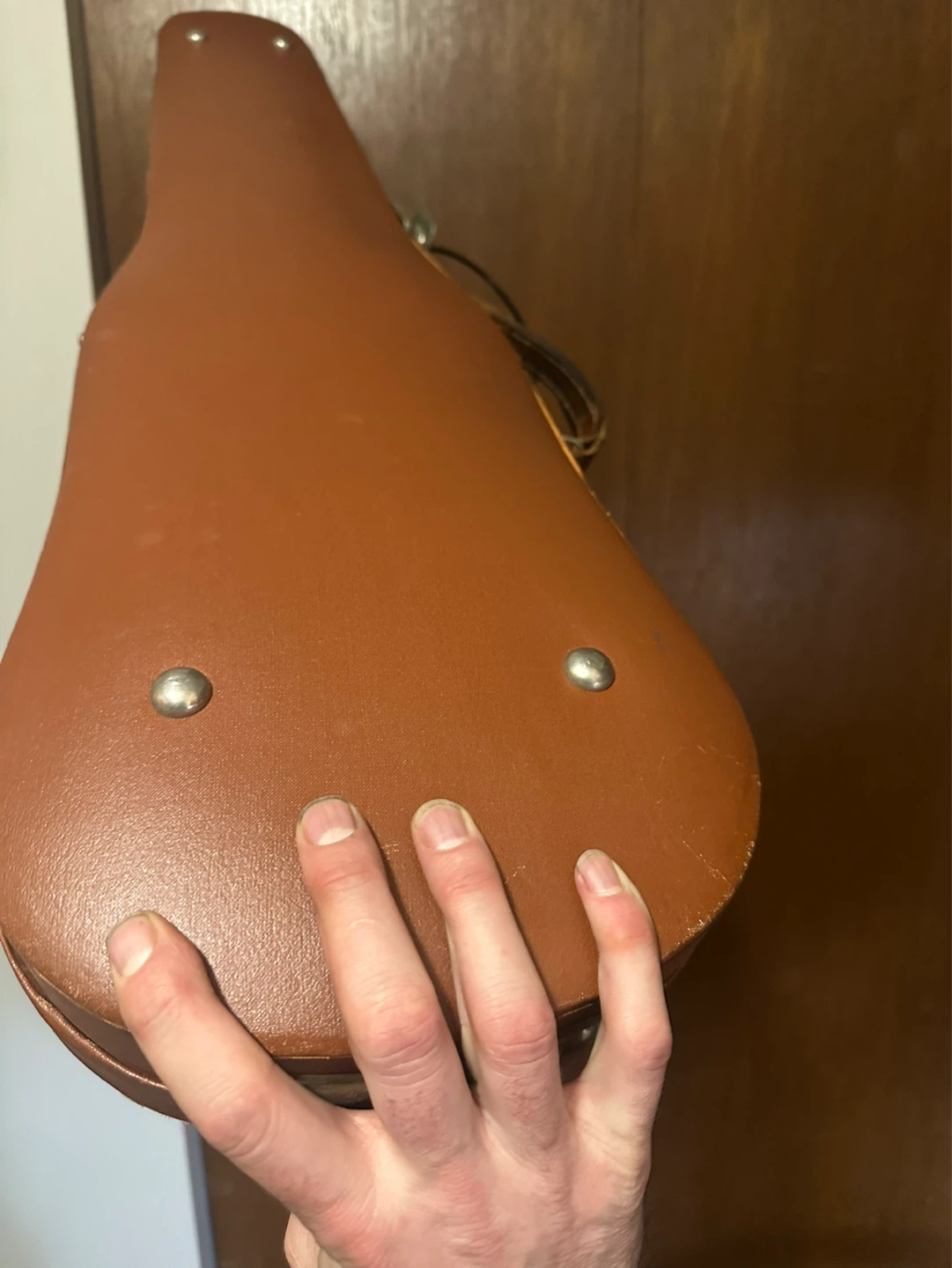 vintage hard brown violin case with original key - photo 5