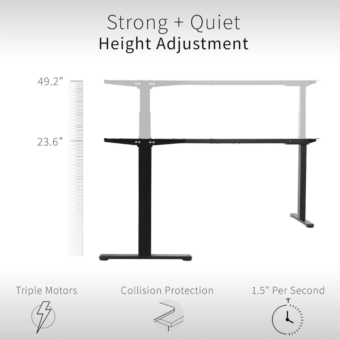 New VIVO Electric Adjustable Corner Sit Stand Desk Frame Only - photo 4