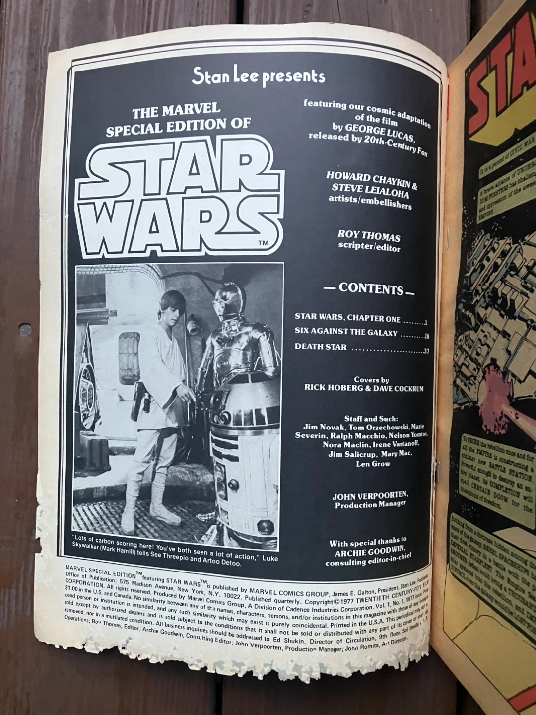Star Wars 1977 Marvel Special Edition #1 Comic - Exc. Condition - photo 4