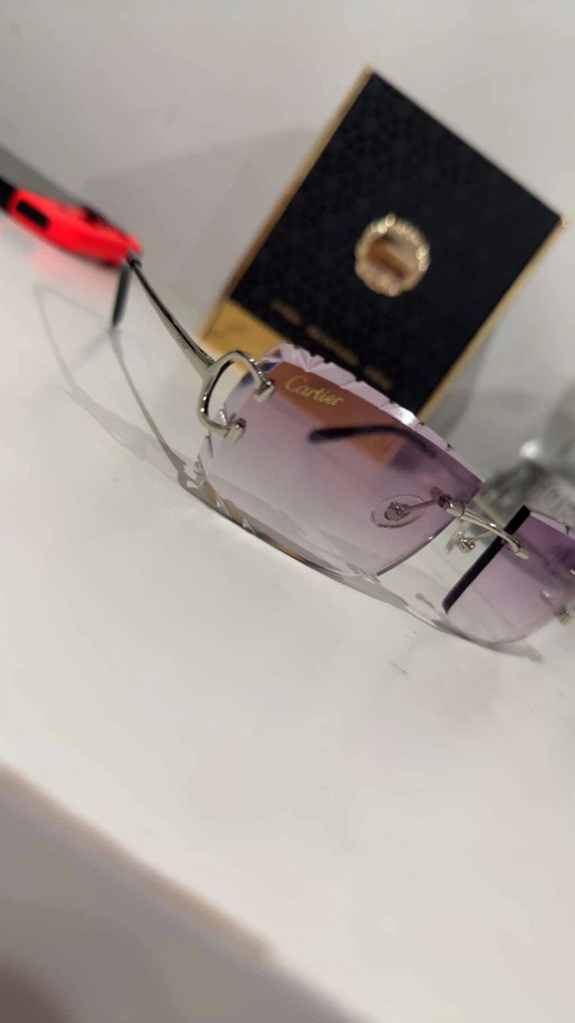 Cartier Rimless Sunglasses - Purple Gradient - photo 5