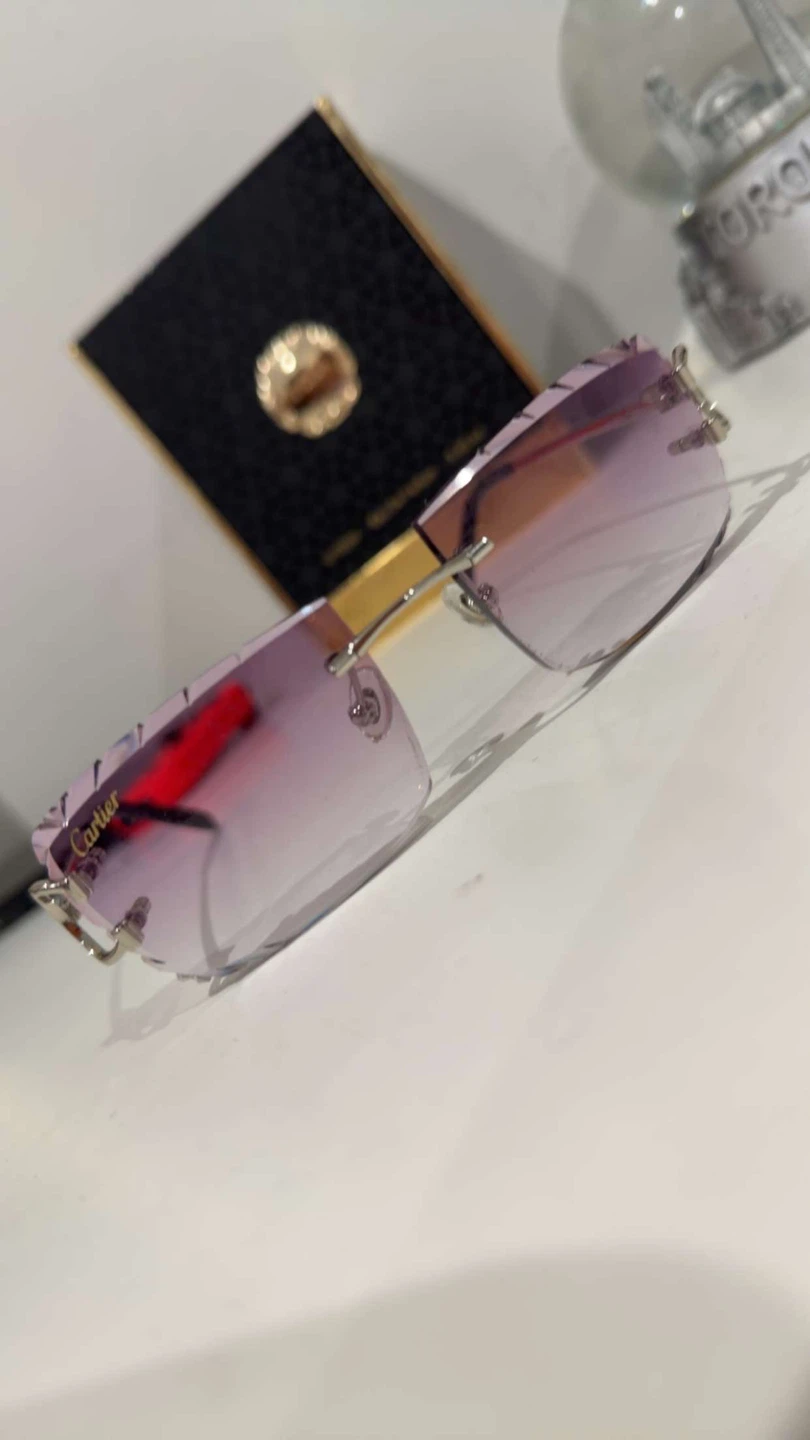 Cartier Rimless Sunglasses - Purple Gradient