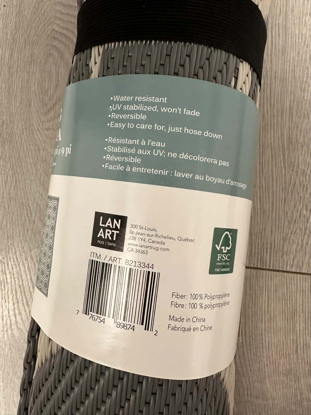 LAN ART Sonoma outdoor patio Rug - 6 ft x 9 ft - photo 3