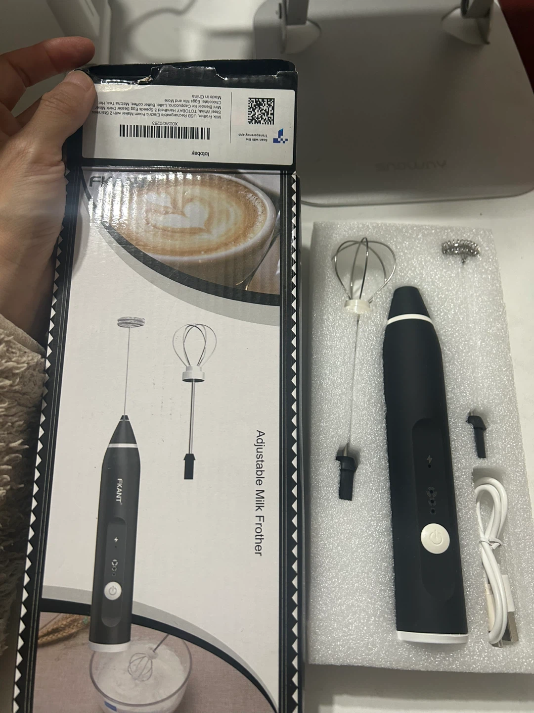 Brand New Adjustable Milk Frother with Whisk Attachments - photo 2