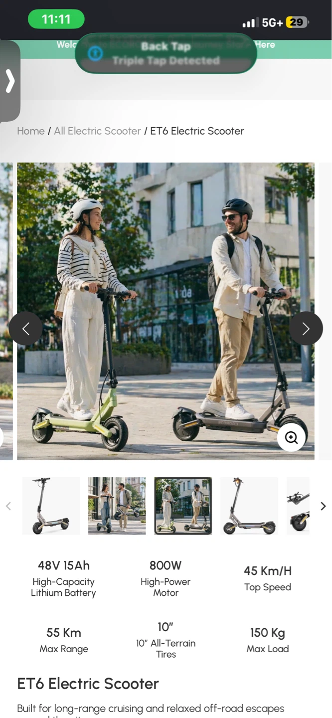 ECOROAD E-Scooter ET6