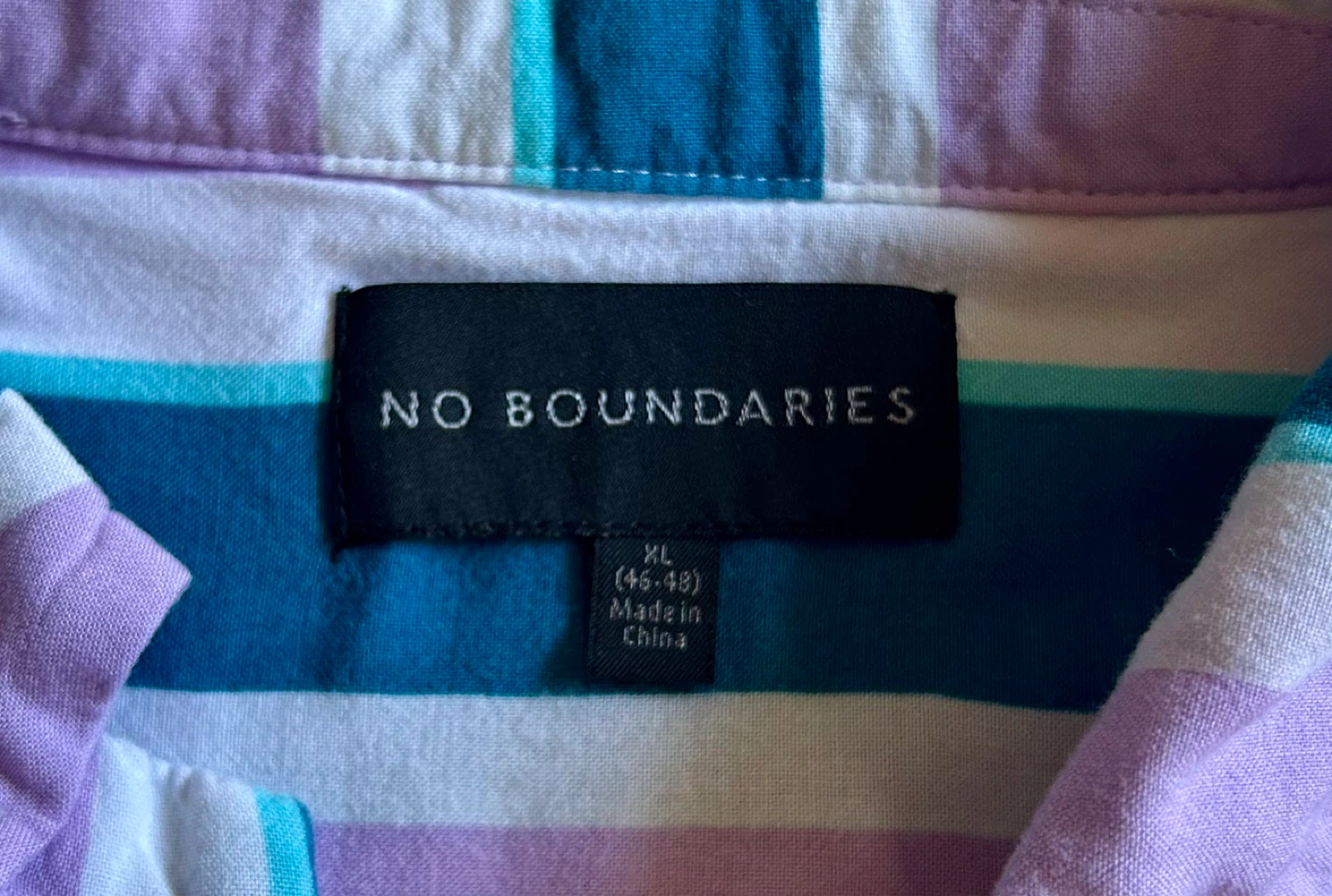 No Boundaries Striped Short Sleeve Button Up Shirt XL - photo 3