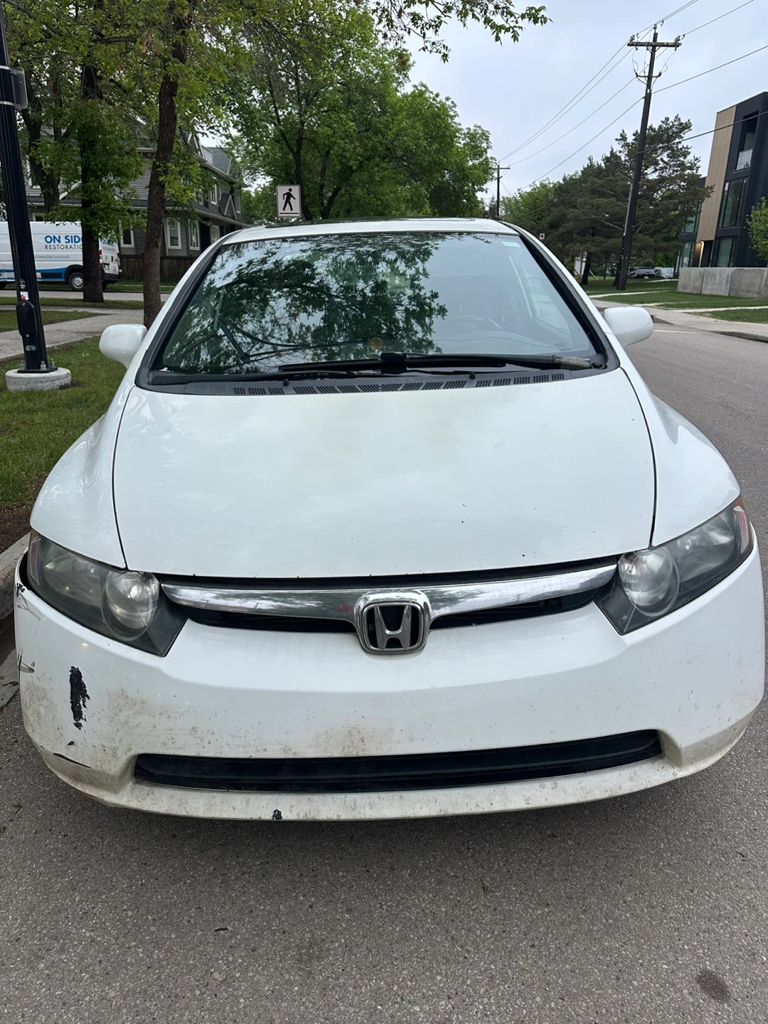 White Honda Civic Sedan