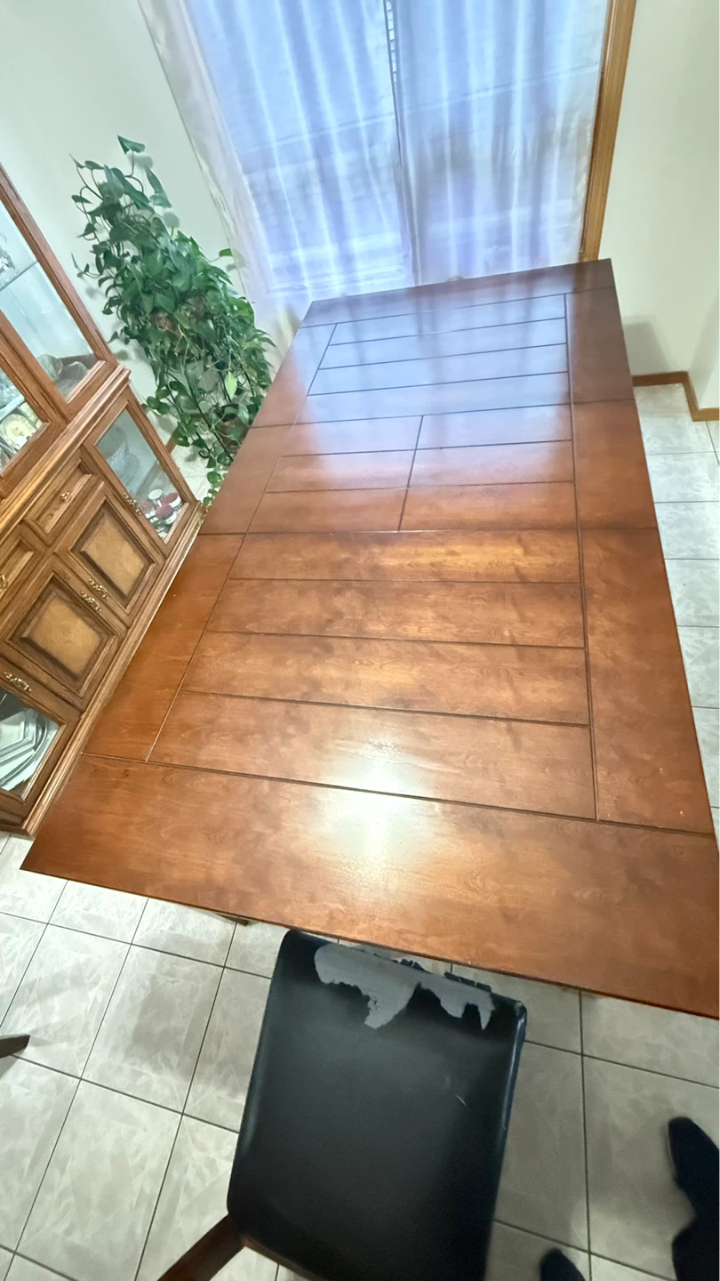 Wooden Dining table (PLUS free chairs and bench)