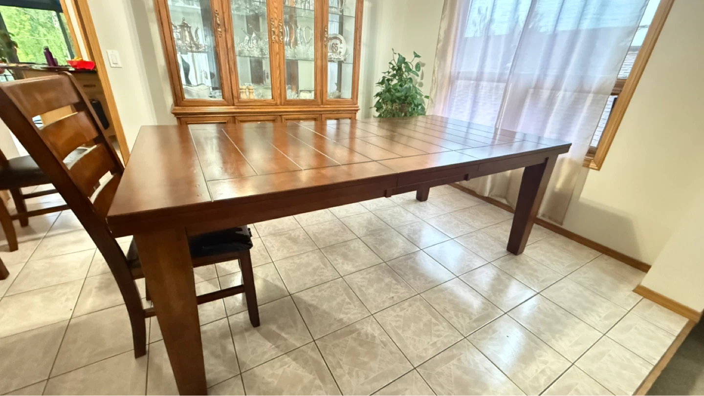 Wooden Dining table (PLUS free chairs and bench) - photo 2