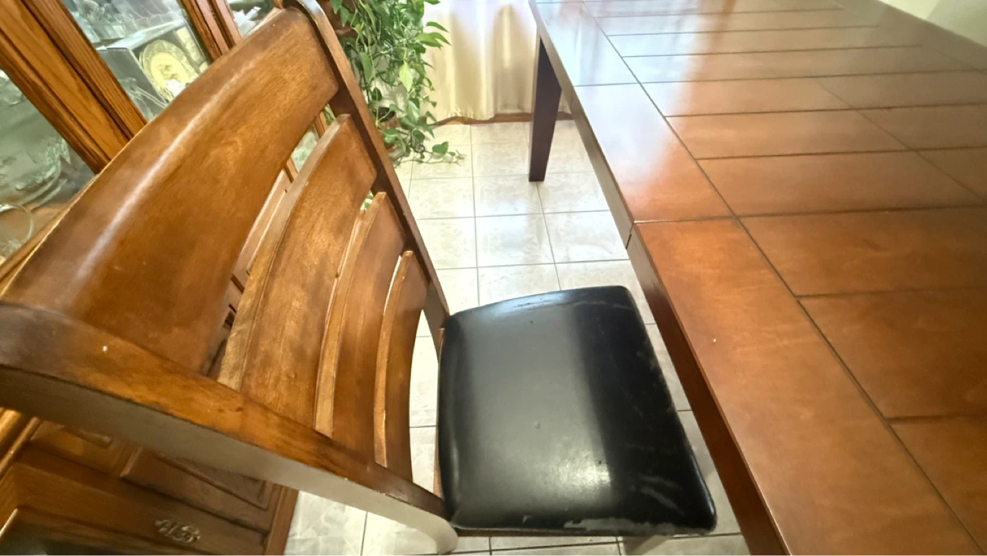 Wooden Dining table (PLUS free chairs and bench) - photo 3