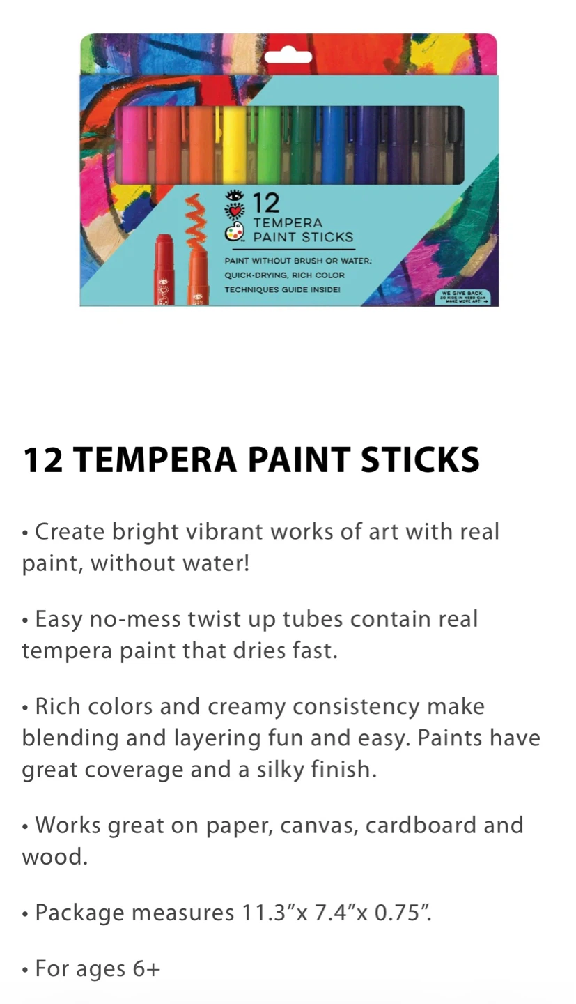 12 Tempera Paint Sticks (unopened) - photo 3