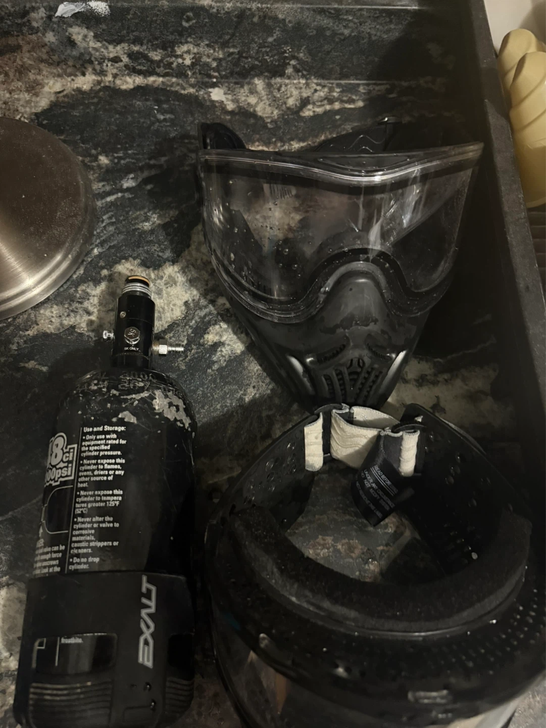 Exalt Paintball Tank and Goggles - photo 2