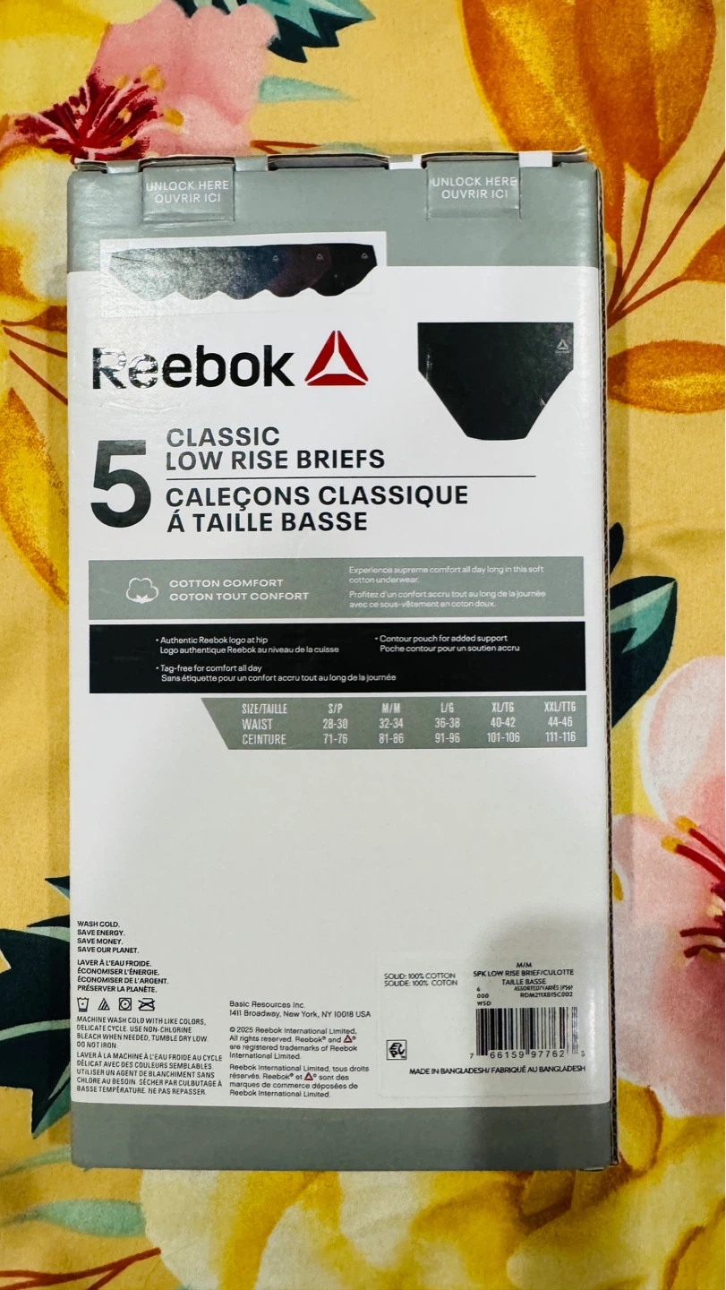 Reebok Classic 5 Pack Low Rise Briefs - M/M - photo 2