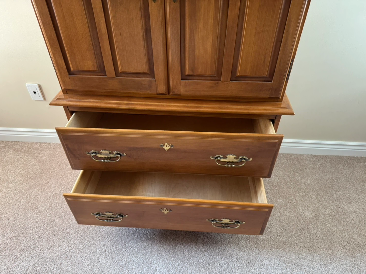 Roxton Maple Armoire with Drawers - photo 4