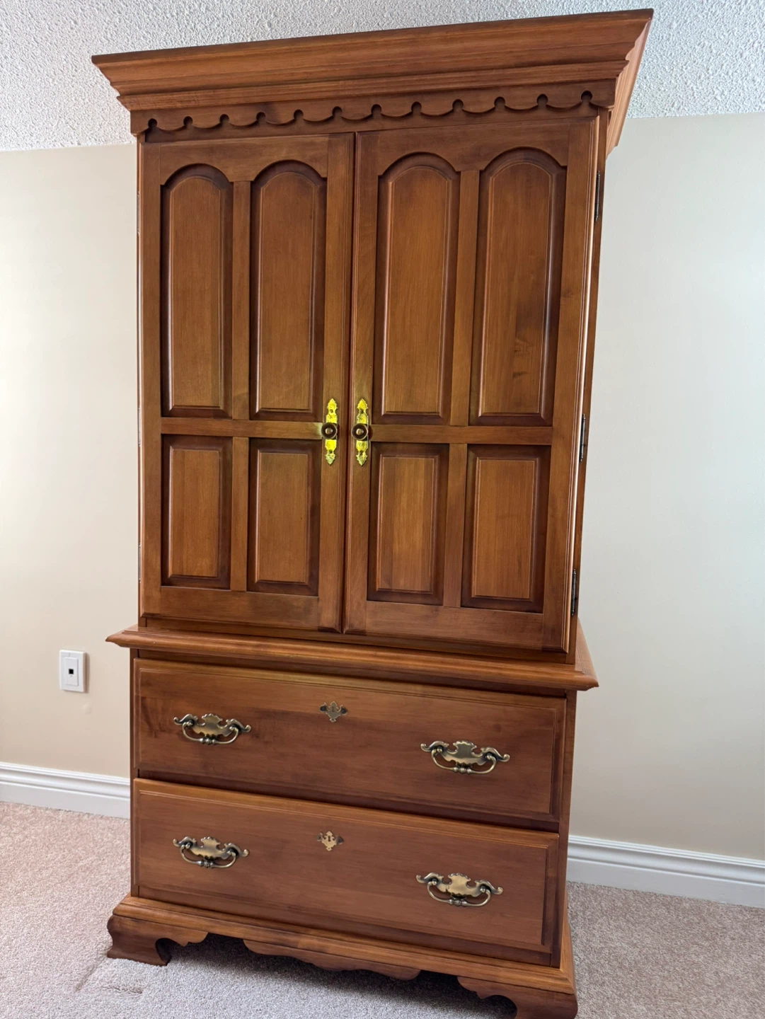 Roxton Maple Armoire with Drawers