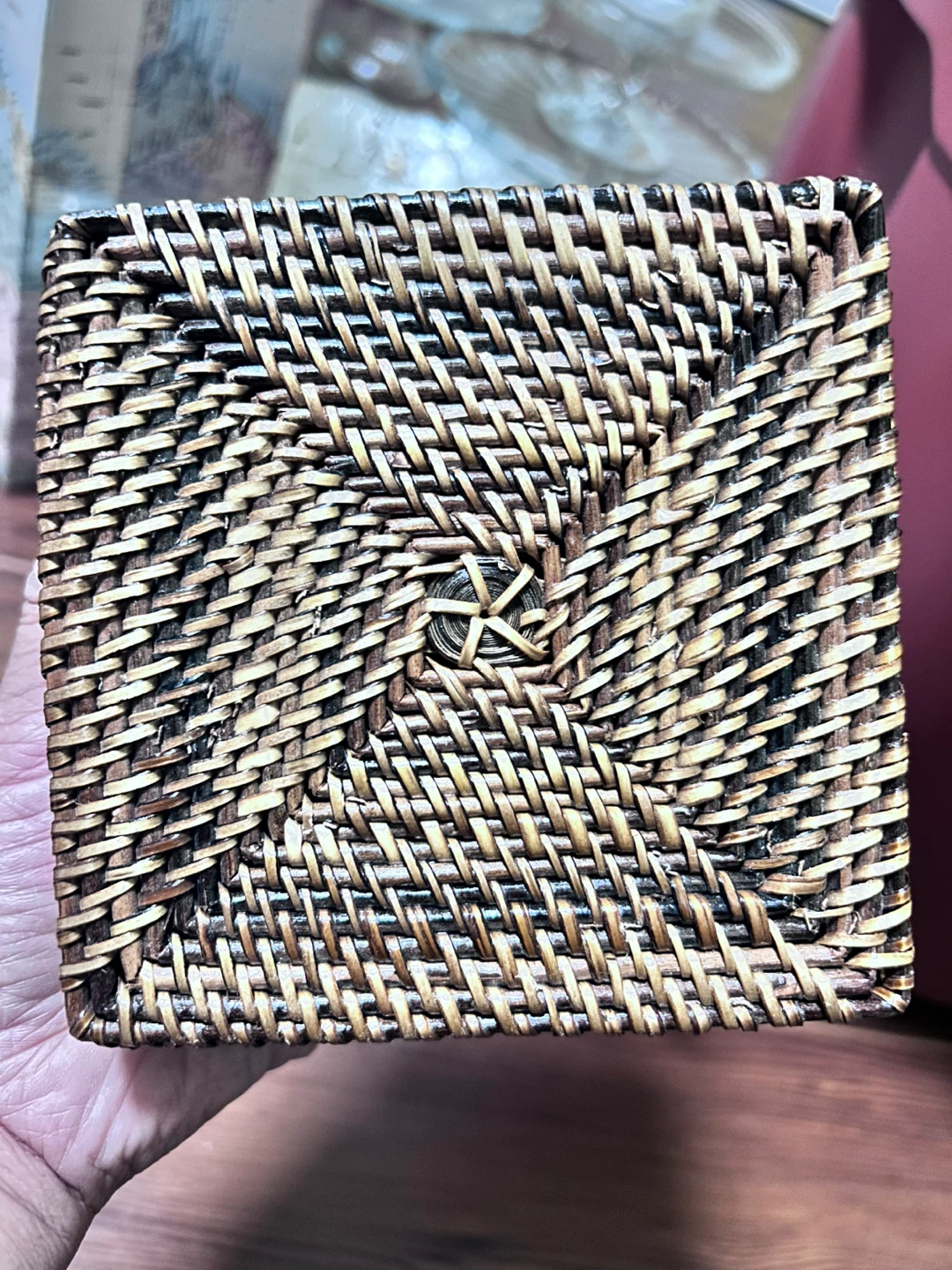 Woven Rattan Coasters Set