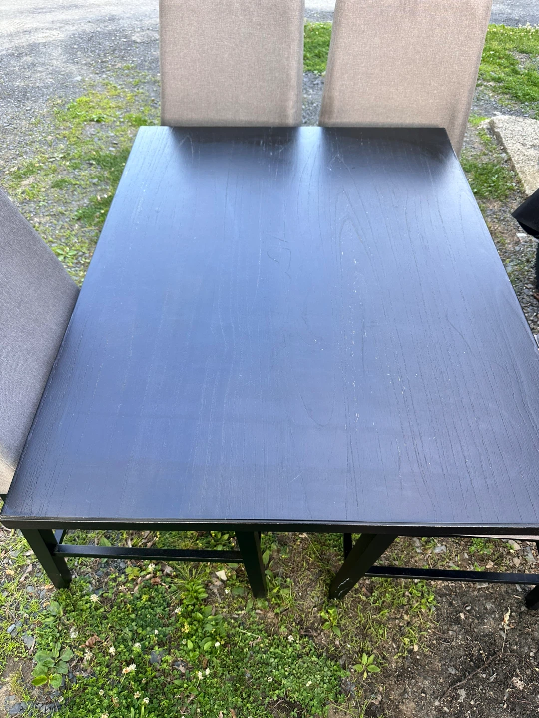 Black Dining Table with 4 Chairs - photo 2
