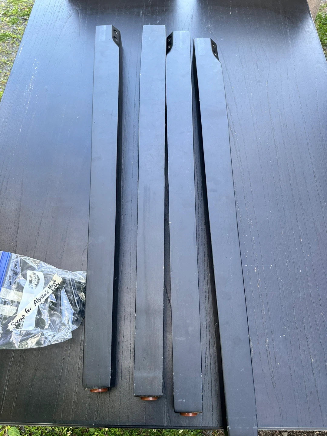 Black Dining Table with 4 Chairs - photo 3