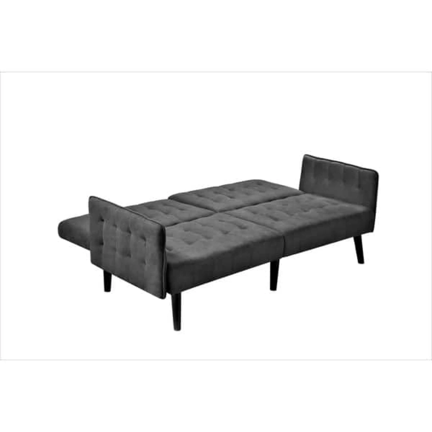 Gray Tufted Futon Sofa - photo 4